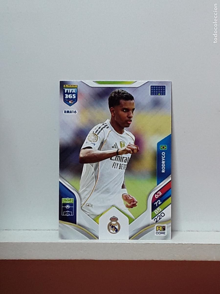 Cromos de F&uacute;tbol: FIFA 365 ADRENALYN 2025 2026 25 26 ALBUM PANINI LIGA N RMA16 RMA 16 REAL MADRID RODRYGO