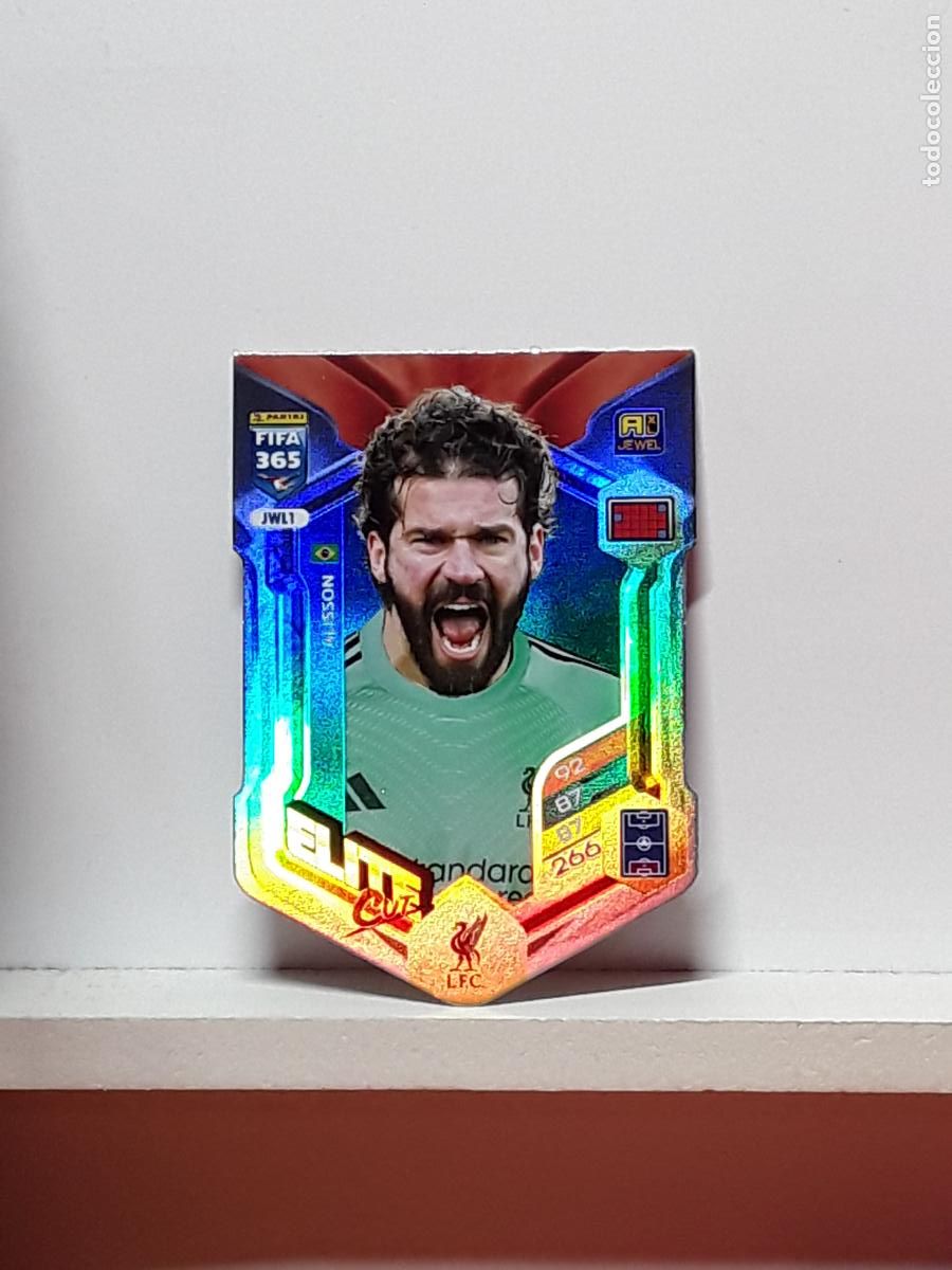 Cromos de F&uacute;tbol: FIFA 365 ADRENALYN 2025 2026 25 26 ALBUM PANINI LIGA N JWL1 JWL 1 ELITE CUT LIVERPOOL ALISSON
