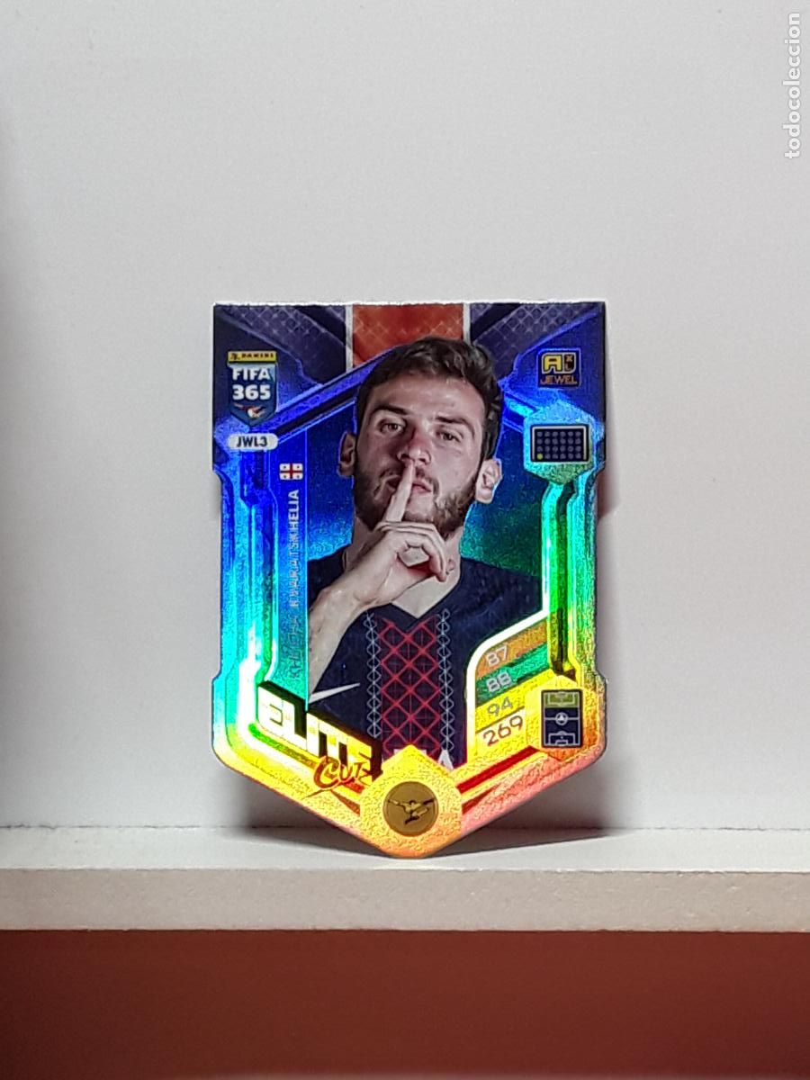 Cromos de F&uacute;tbol: FIFA 365 ADRENALYN 2025 2026 25 26 ALBUM PANINI LIGA N JWL3 JWL 3 ELITE CUT PARIS KVARATSKHELIA