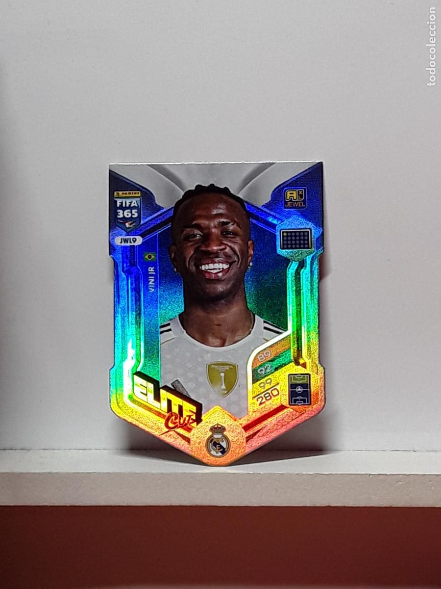 Cromos de F&uacute;tbol: FIFA 365 ADRENALYN 2025 2026 25 26 ALBUM PANINI LIGA N JWL9 JWL 9 ELITE CUT REAL MADRID VINI VINICIU