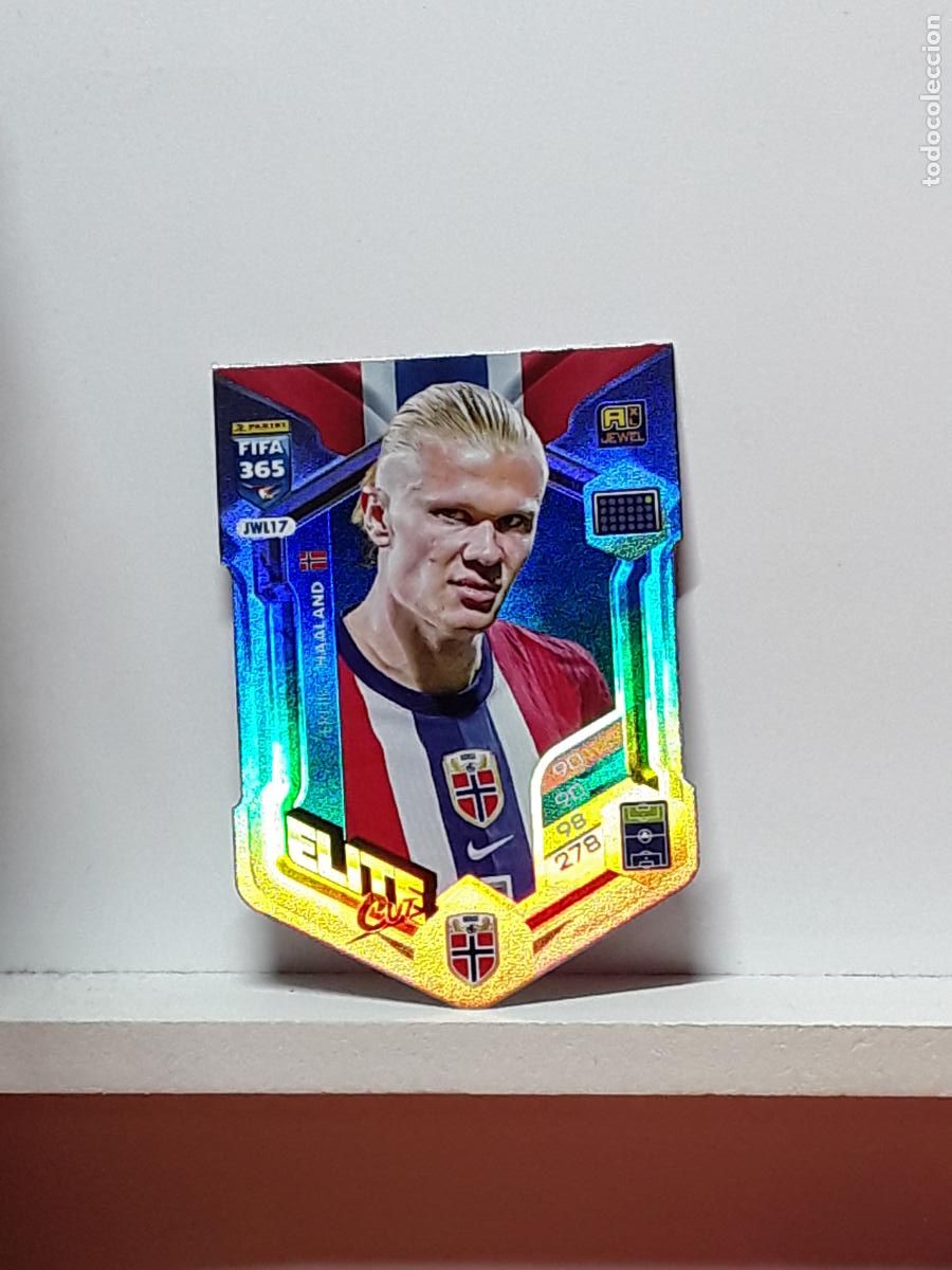 Cromos de F&uacute;tbol: FIFA 365 ADRENALYN 2025 2026 25 26 ALBUM PANINI LIGA N JWL17 JWL 17 ELITE CUT NORUEGA HAALAND ERLING