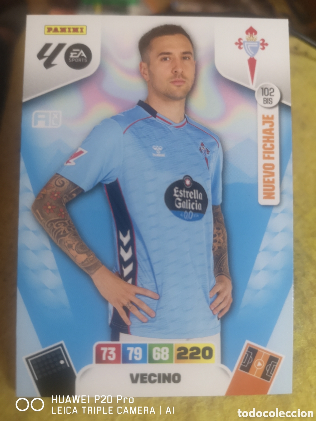 Cromos de F&uacute;tbol: ADRENALYN 2025 2026 VECINO NUEVO FICHAJE 102 BIS REAL CLUB CELTA