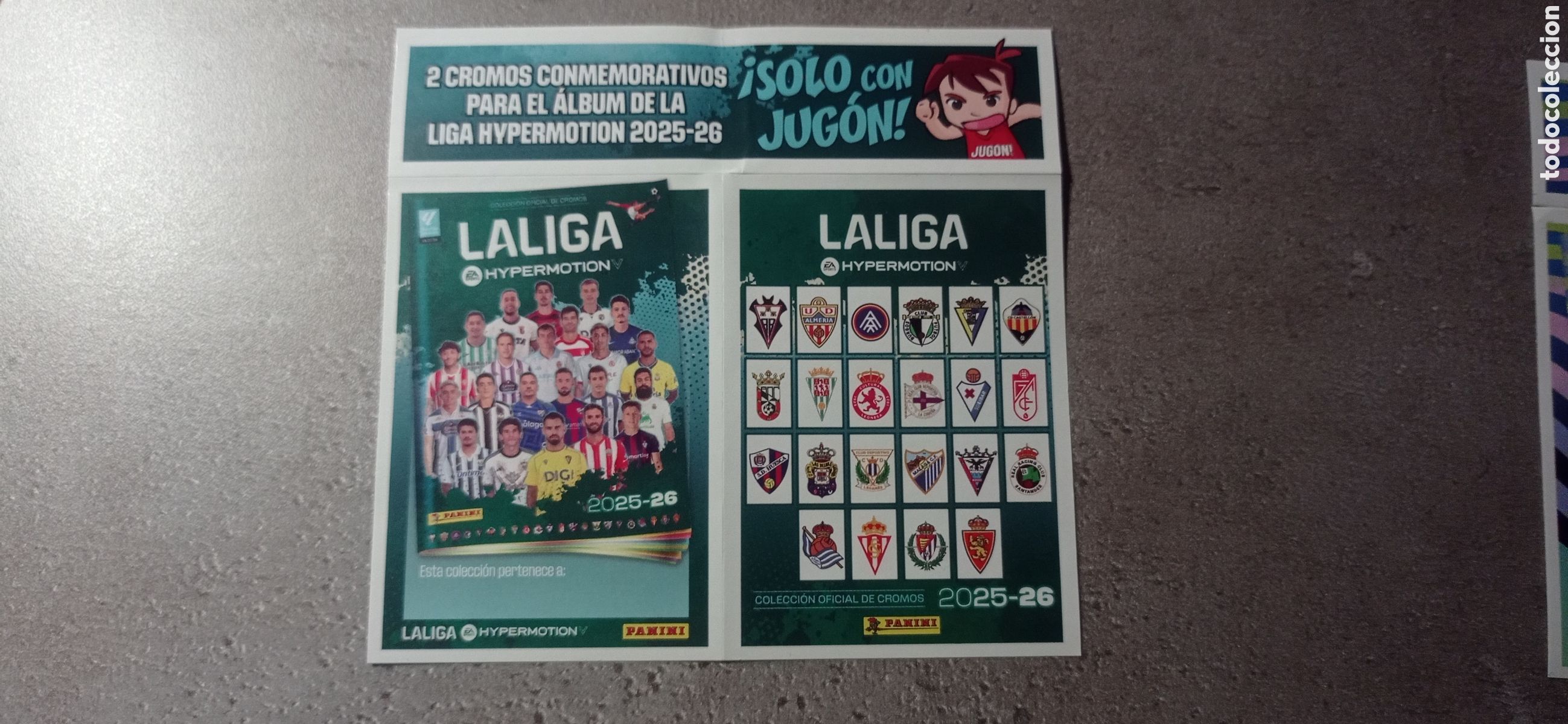 Cromos de F&uacute;tbol: CROMOS CONMEMORATIVOS LIGA HYPERMOTION EDICIONES ESTE 2025 2026 NUNCA PEGADOS