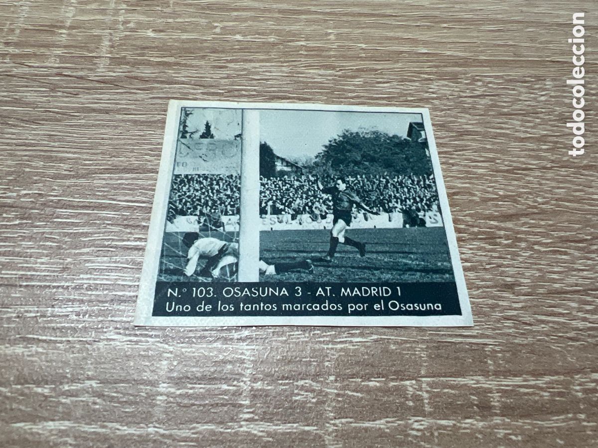 Cartes &agrave; collectionner de Football: 1953 OSASUNA AT MADRID N&ordm; 103 BRUGUERA SIN PEGAR