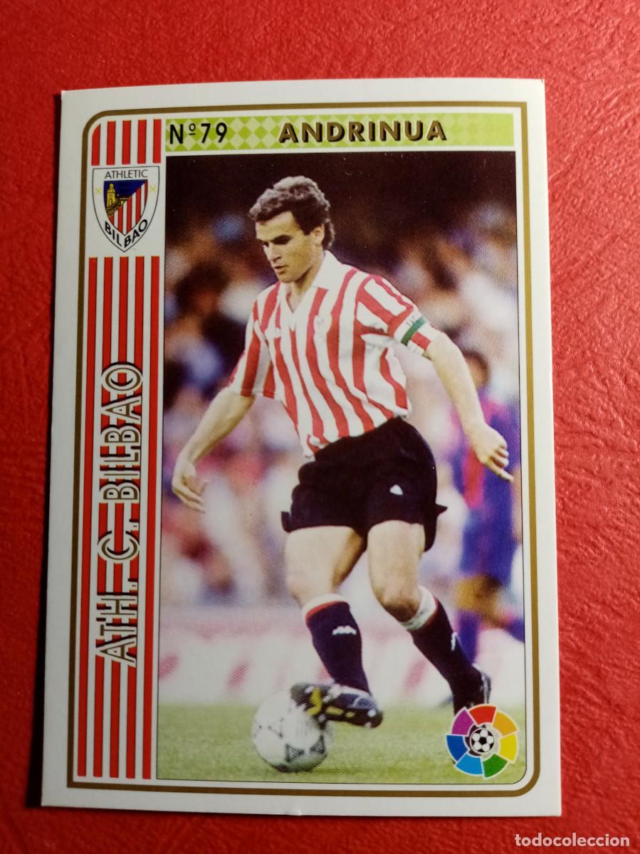 Cromos de F&uacute;tbol: n&ordm; 79 ANDRINUA, ATH. C. BILBAO FICHAS LIGA 1994/95 MUNDICROMO