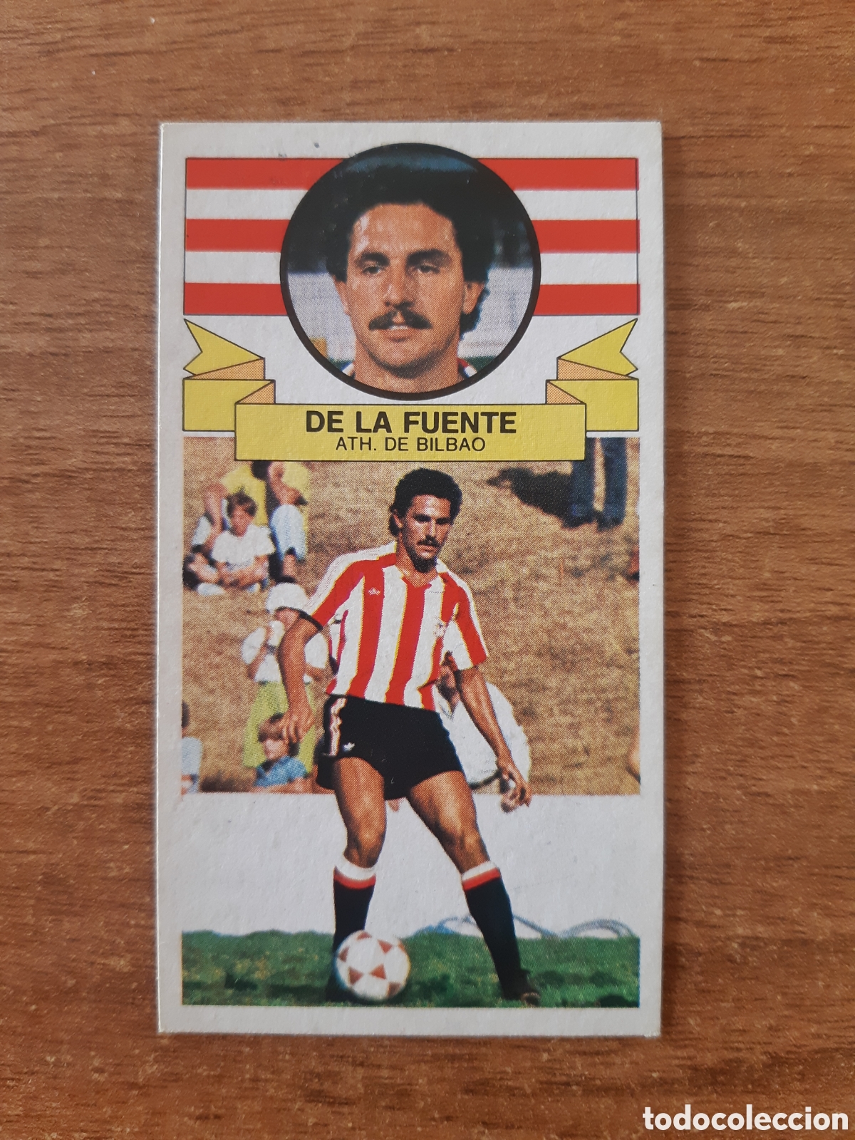 Cromos de F&uacute;tbol: De La Fuente (Athletic Bilbao) liga 85-86 ESTE. Nunca pegado, sin pegar