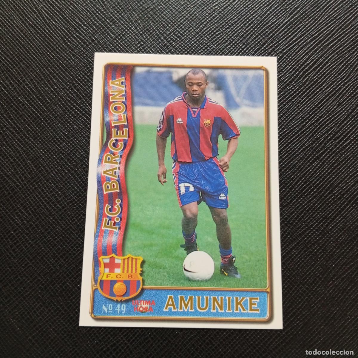 Figurine di Calcio: 49 AMUNIKE BARCELONA MUNDICROMO 1996 1997 CROMO FUTBOL LIGA 96 97 - A206 PG7 ULTIMA HORA
