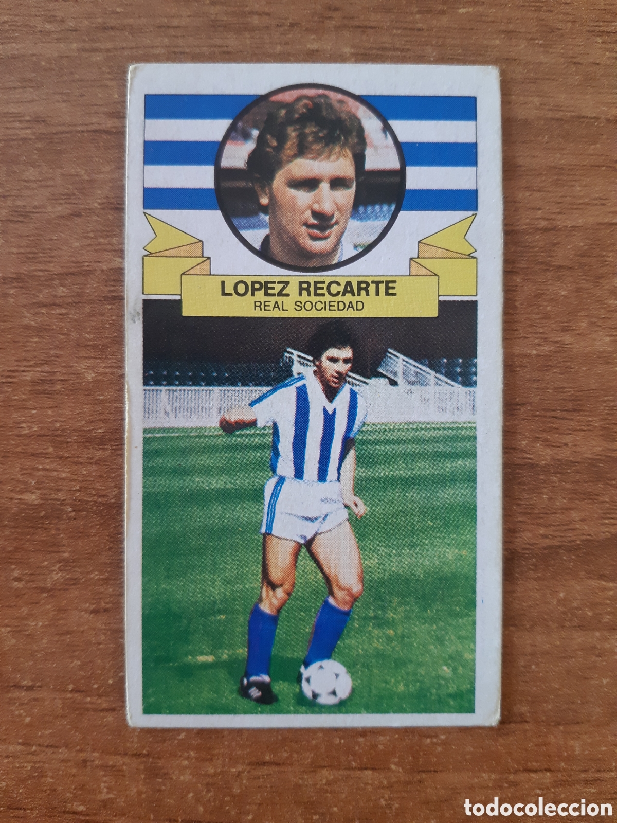 Cromos de F&uacute;tbol: L&oacute;pez Recarte (Real Sociedad) Liga 85-86 ESTE. Nunca pegado, sin pegar