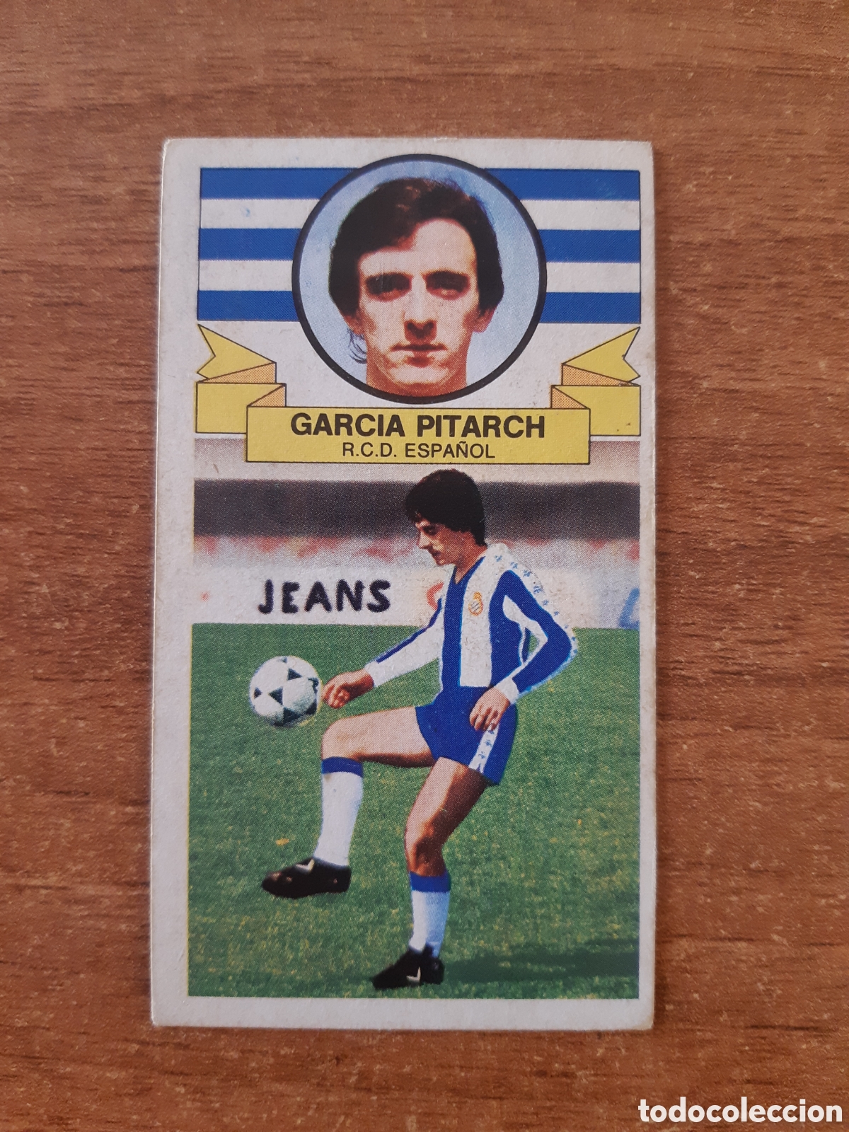 Fu&szlig;ball-Sticker: Fichaje 8 Garc&iacute;a Pitarch (Espa&ntilde;ol) versi&oacute;n pintado liga 85-86 ESTE. Nunca pegado