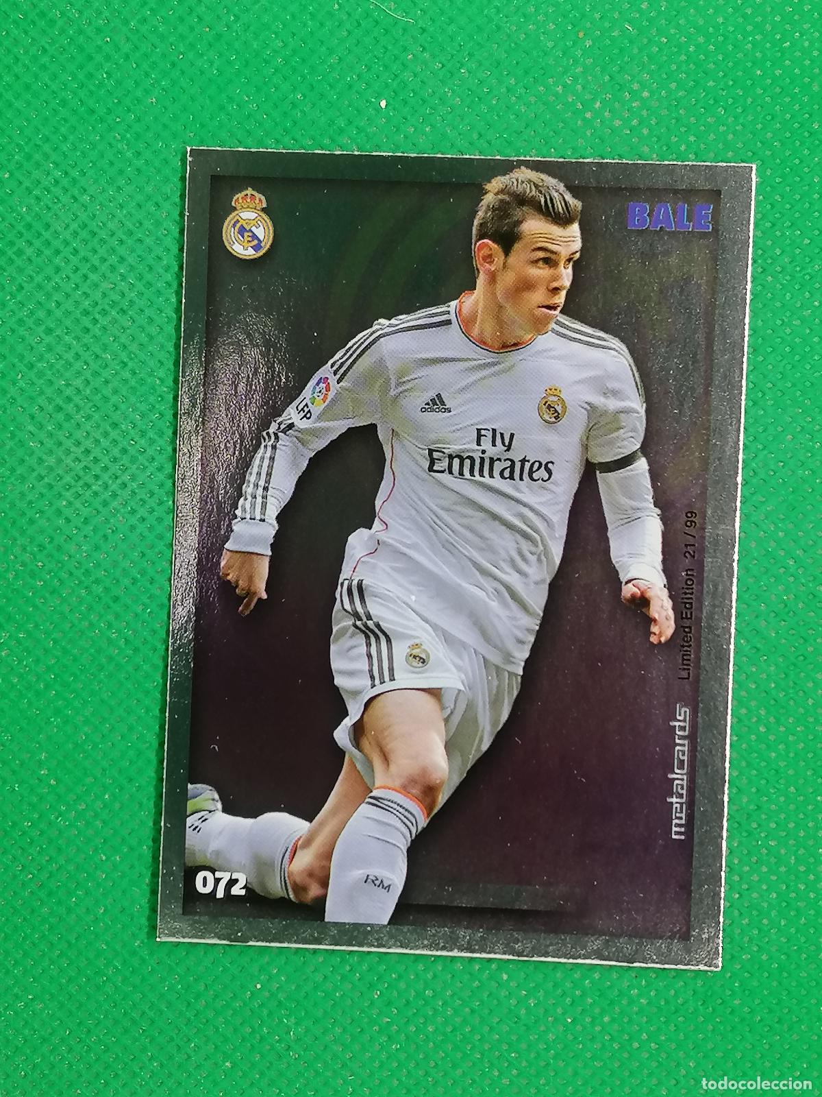 Cromos de F&uacute;tbol: 072 BALE REAL MADRID METALCARDS LIMITED ⚽ MUNDICROMO LAS FICHAS DE LA LIGA 14 15 2024 2015 ⚽