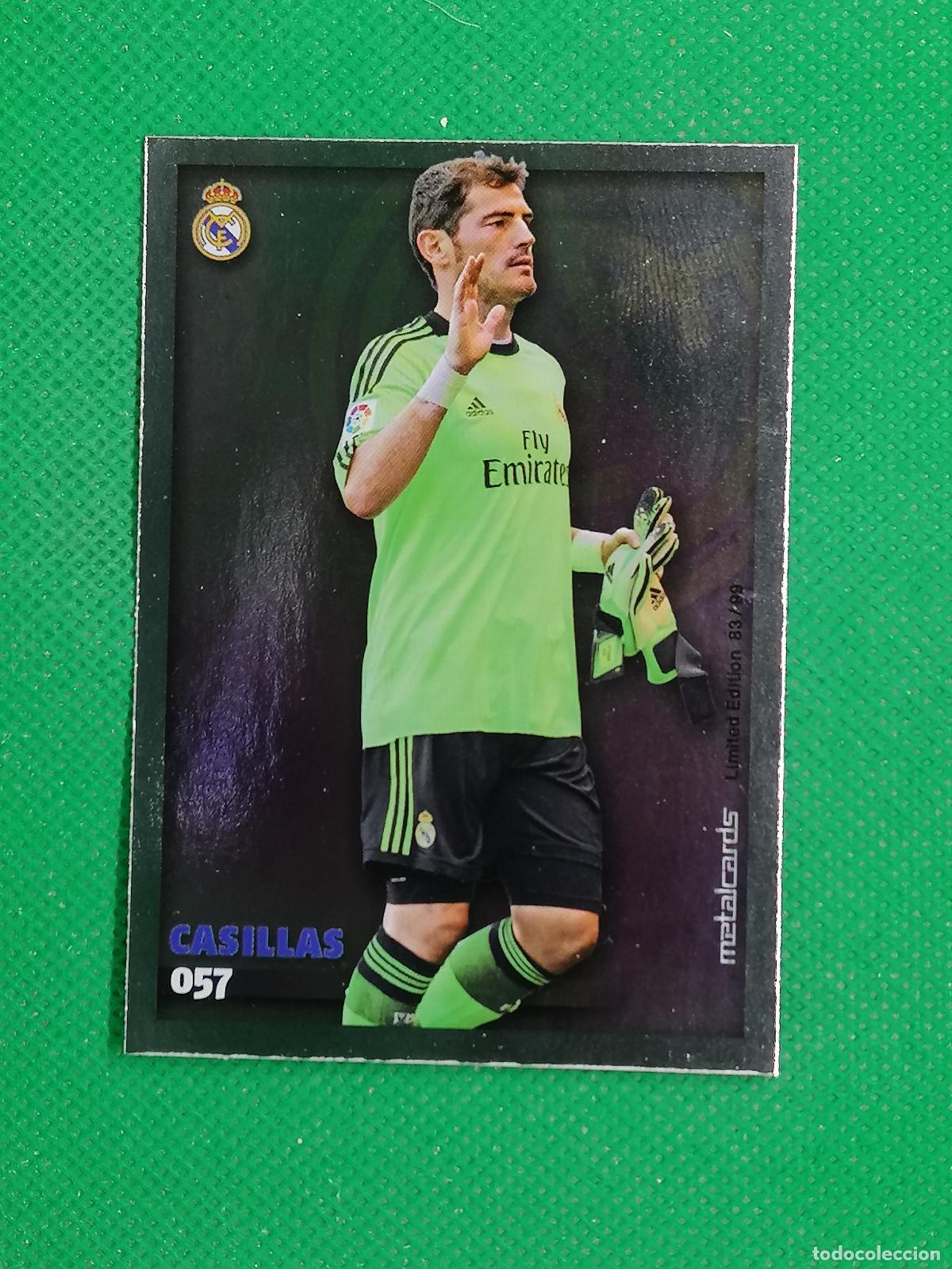 Figurine di Calcio: 057 CASILLAS REAL MADRID METALCARDS LIMITED ⚽ MUNDICROMO LAS FICHAS DE LA LIGA 14 15 2024 2015 ⚽