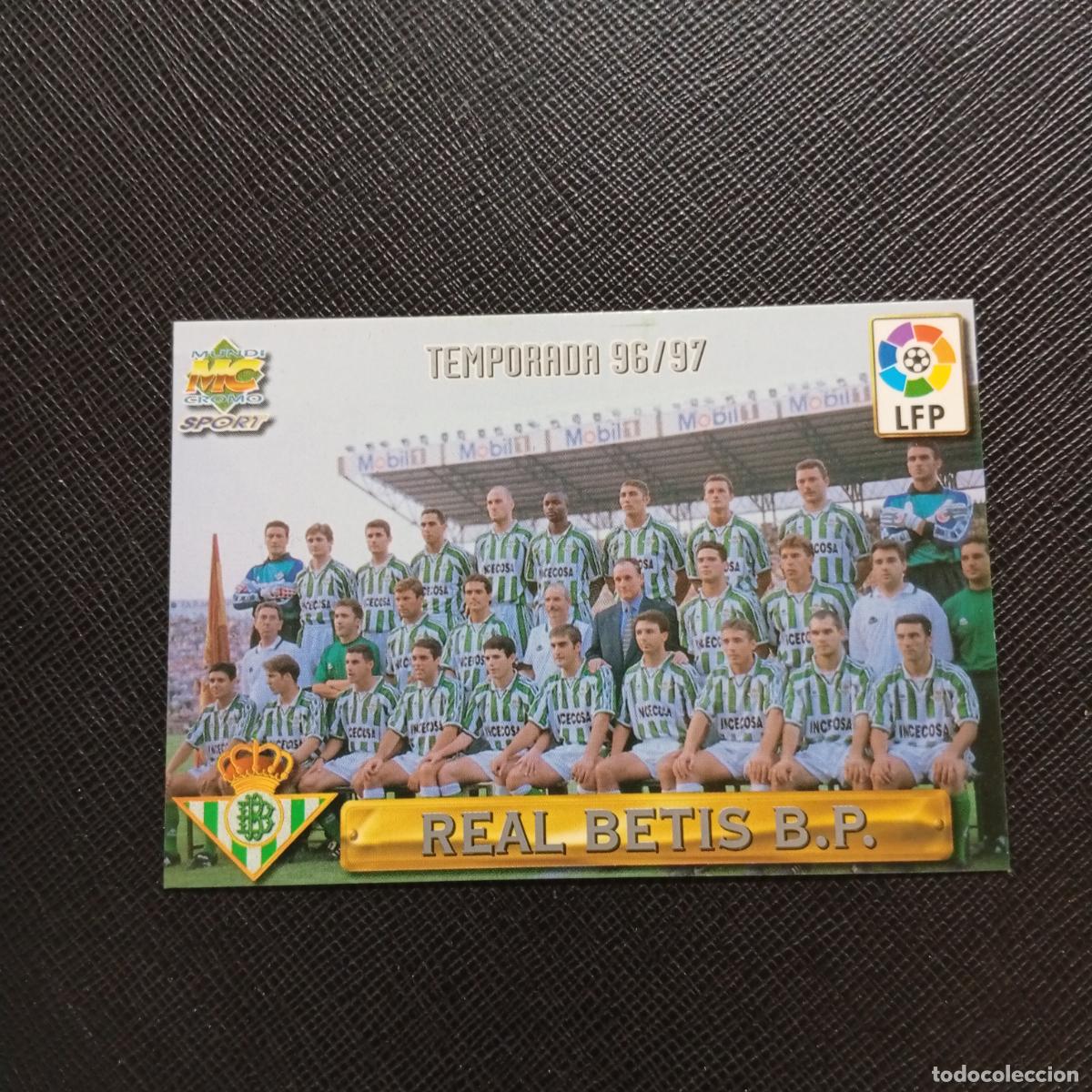 Cromos de F&uacute;tbol: 127 PLANTILLA REAL BETIS MUNDICROMO 1996 1997 CROMO FUTBOL LIGA 96 97 - A206 PG18 PLATA