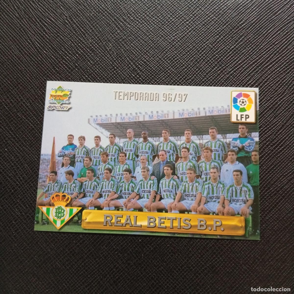 Cromos de F&uacute;tbol: 127 PLANTILLA REAL BETIS MUNDICROMO 1996 1997 CROMO FUTBOL LIGA 96 97 - A206 PG18 PLATA B