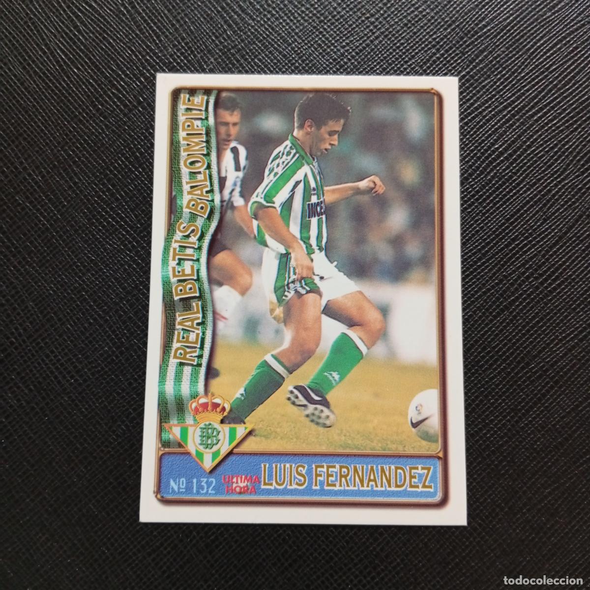 Cromos de F&uacute;tbol: 132 LUIS FERNANDEZ REAL BETIS MUNDICROMO 1996 1997 CROMO FUTBOL LIGA 96 97 - A206 PG18 ULTIMA HORA