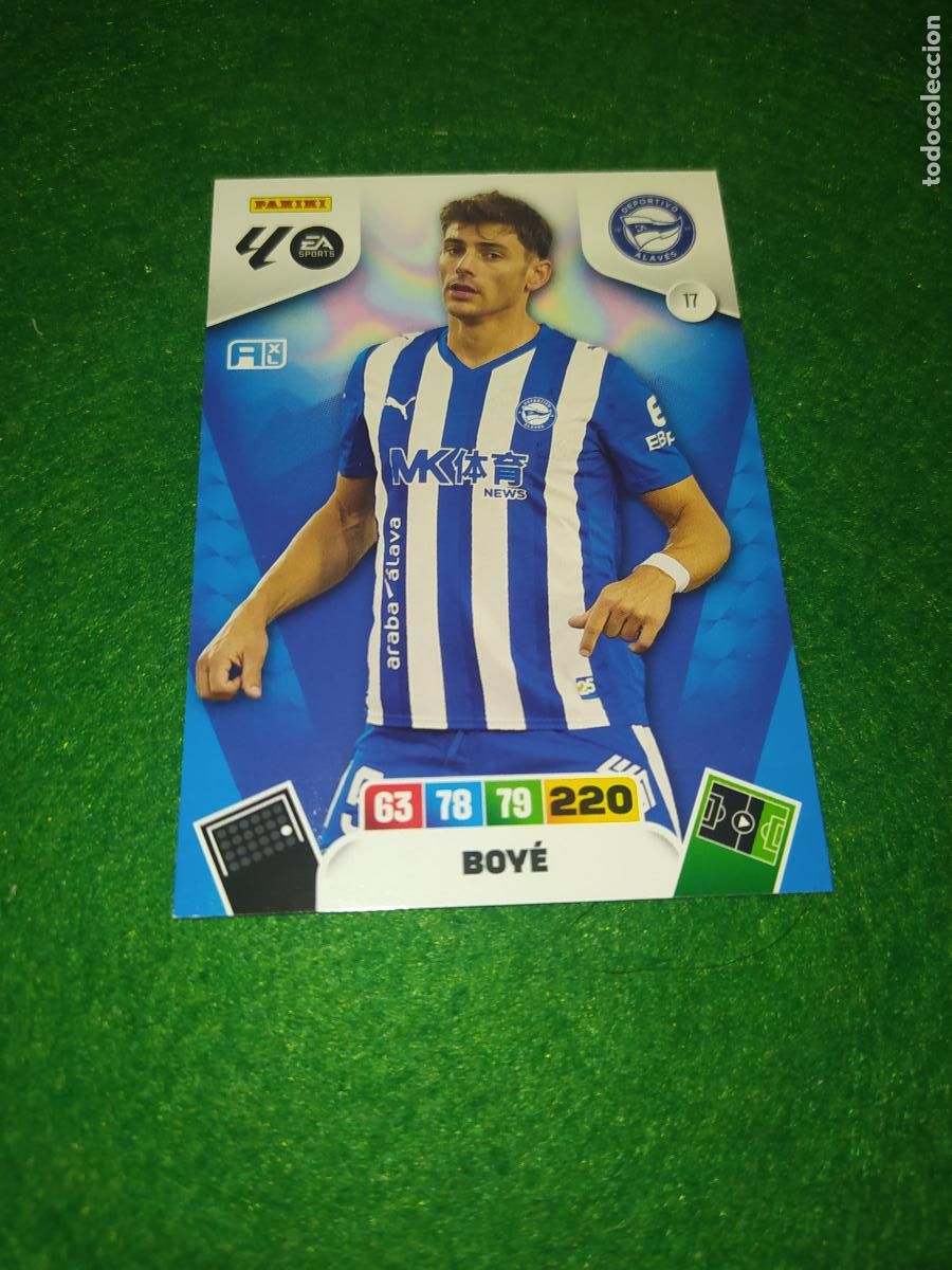 Fu&szlig;ball-Sticker: adrenalyn xl 2025 2026 codigo sin activar boye n&ordm; 17 deportivo alaves