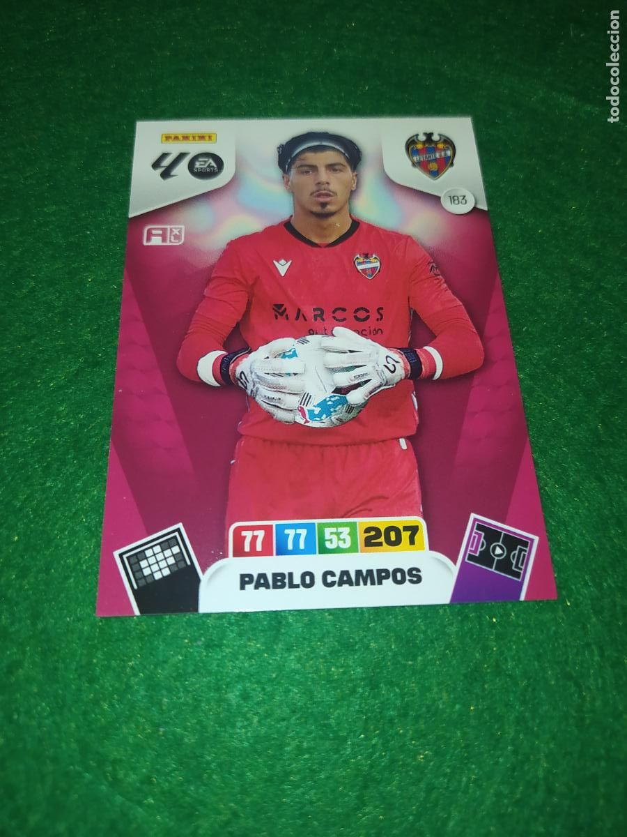 Fu&szlig;ball-Sticker: adrenalyn xl 2025 2026 codigo sin activar campos n&ordm; 183 levante