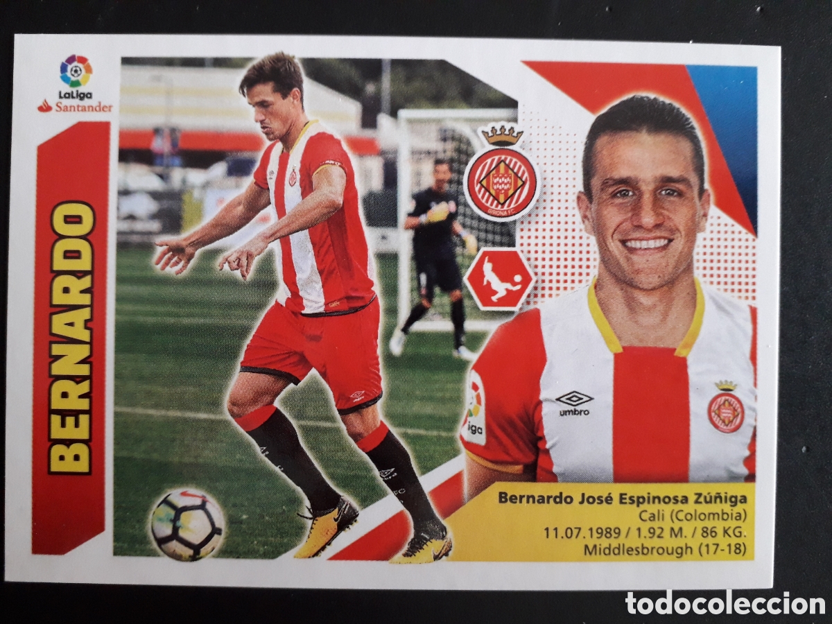 Cromos de F&uacute;tbol: BERNARDO GIRONA N&deg; 4 A ED ESTE 2017 2018 17 18 SIN PEGAR PEDIDO M&Iacute;NIMO 3&euro;