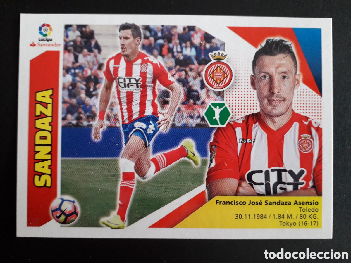 Cromos de F&uacute;tbol: SANDAZA GIRONA N&deg; 16 ED ESTE 2017 2018 17 18 SIN PEGAR PEDIDO M&Iacute;NIMO 3&euro;