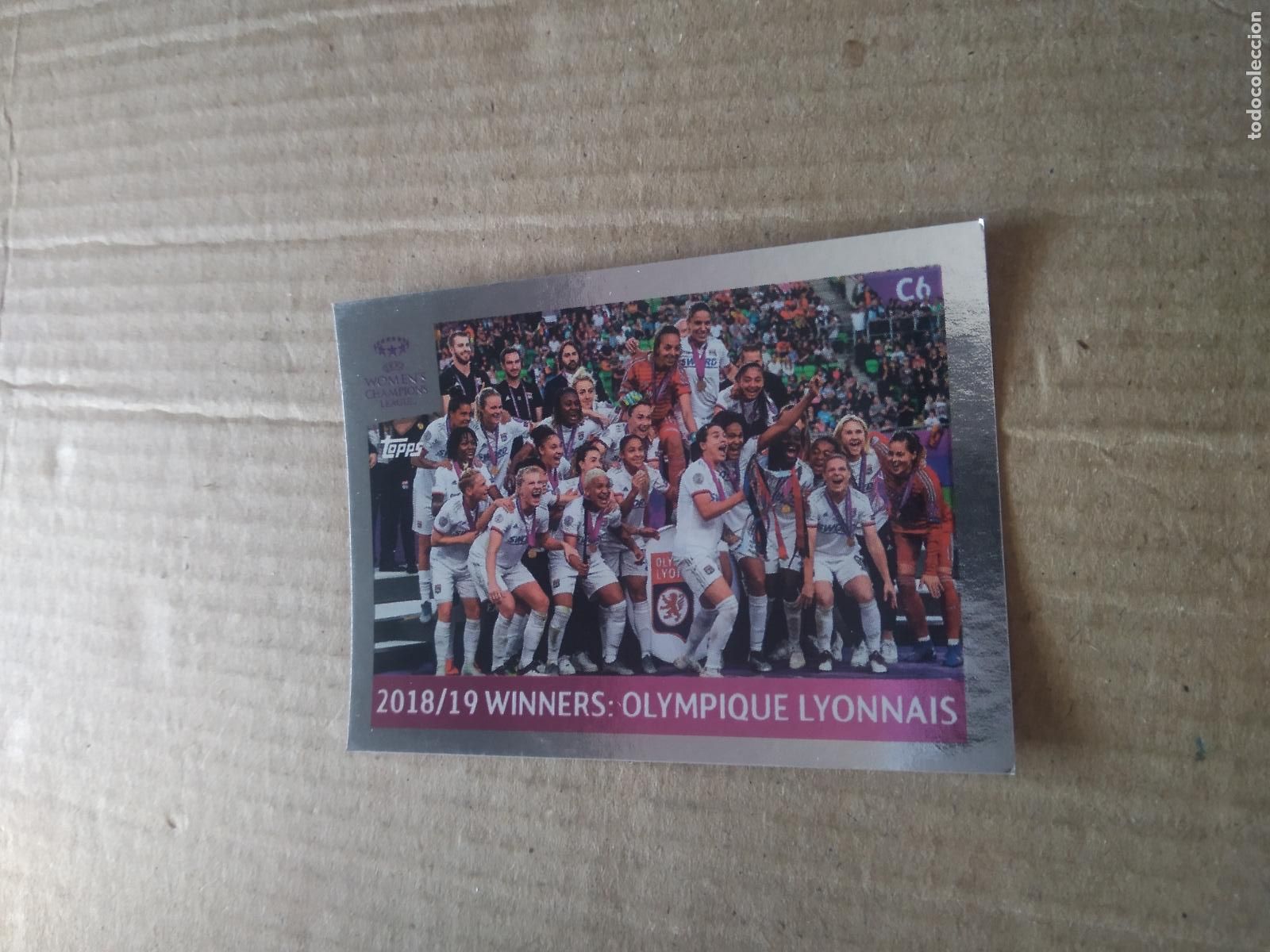 Cromos de F&uacute;tbol: 595 OLYMPIQUE LYON FEMENINO WINNER 18-19 CROMO FUTBOL TOPPS 19-20 UEFA CHAMPIONS LEAGUE 2019-2020