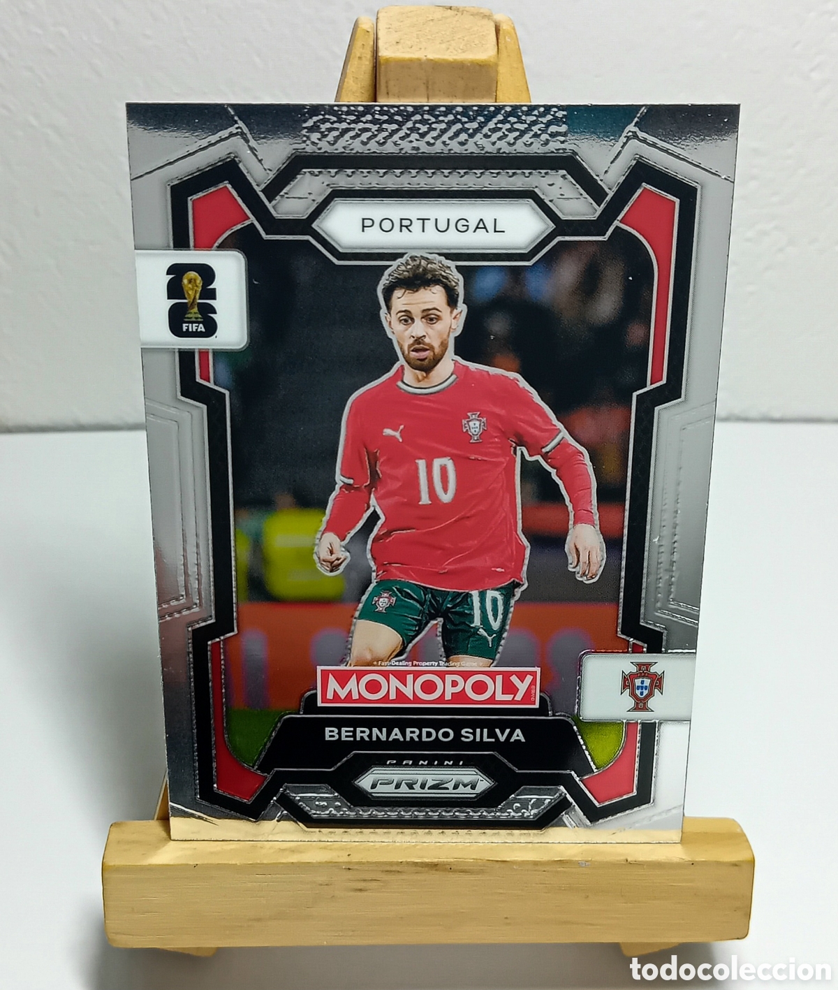 Football Stickers: BERNARDO SILVA 2026 PORTUGAL MONOPOLY PRIZM PANINI.