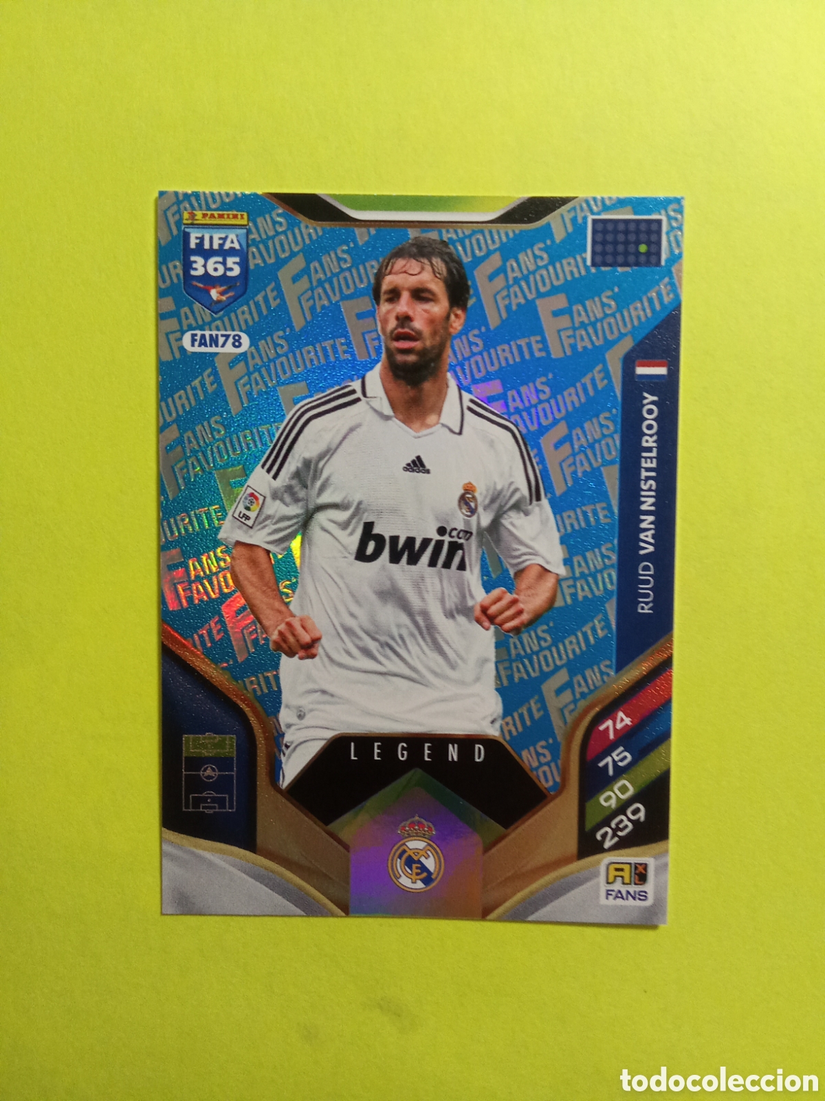 Cromos de F&uacute;tbol: CROMO FAN 78 VAN NISTELROOY LEGEND AZUL BLUE REAL MADRID FAN FAVOURITE FIFA 365 2026 ADRENALYN 25-26