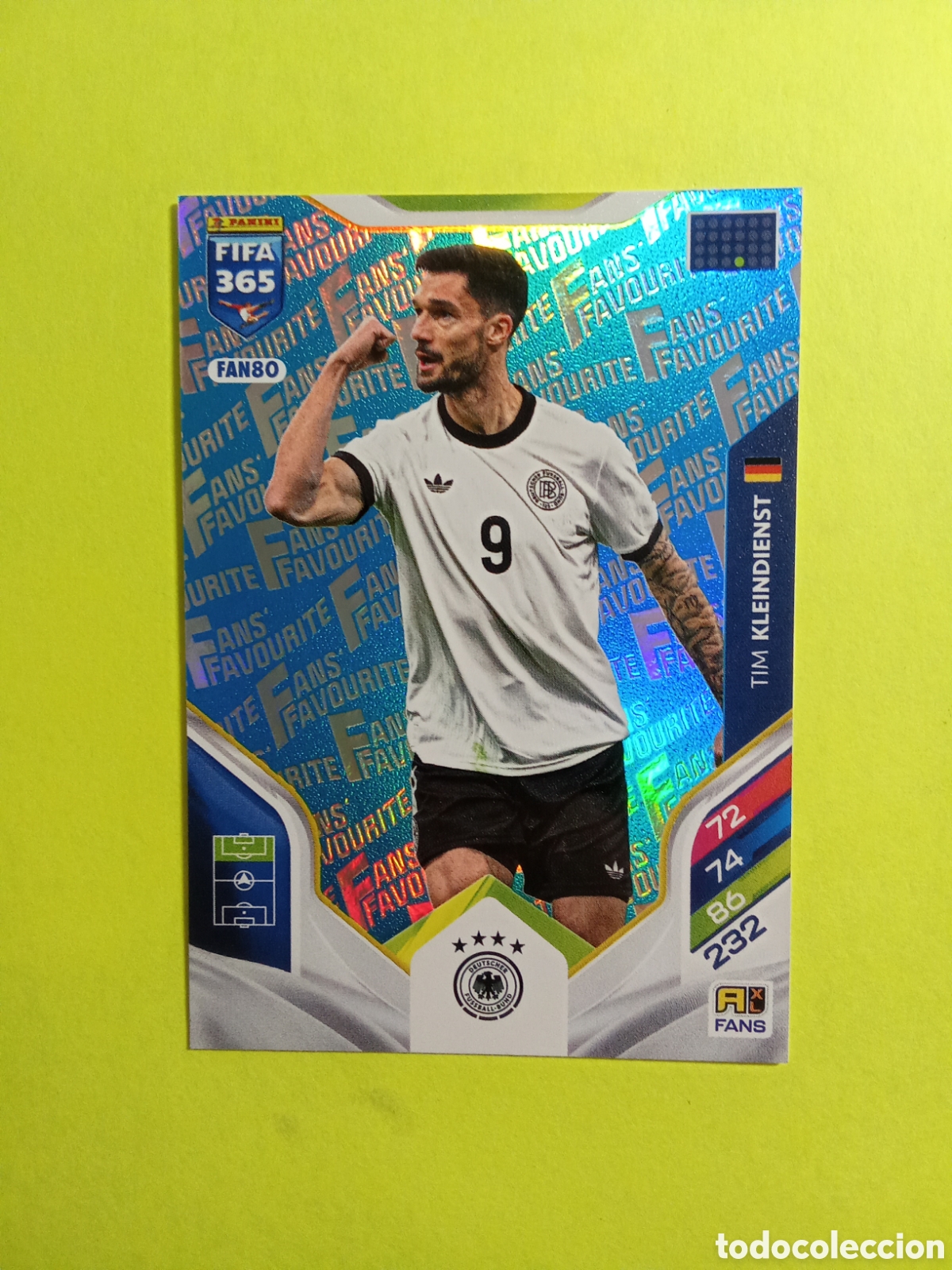 Cromos de F&uacute;tbol: CROMO FAN 80 KLENDIENST ALEMANIA AZUL BLUE FAN FAVOURITE FIFA 365 2026 ADRENALYN 25-26
