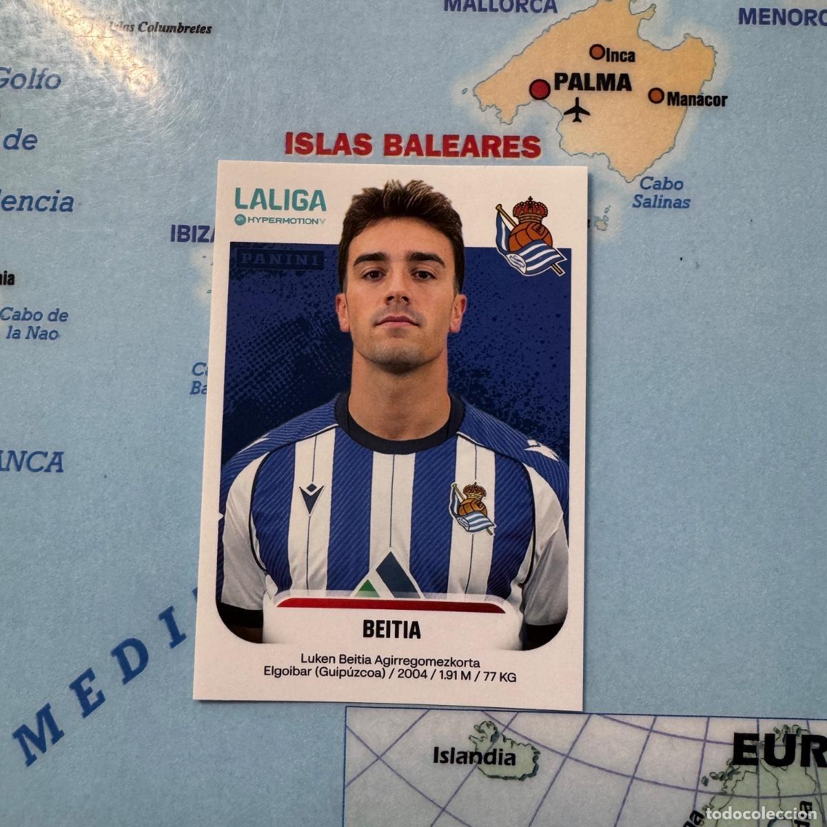 Cromos de F&uacute;tbol: Beitia n&uacute;mero 349 de la Real Sociedad B cromo liga Hypermotion 25-26 2025-2026