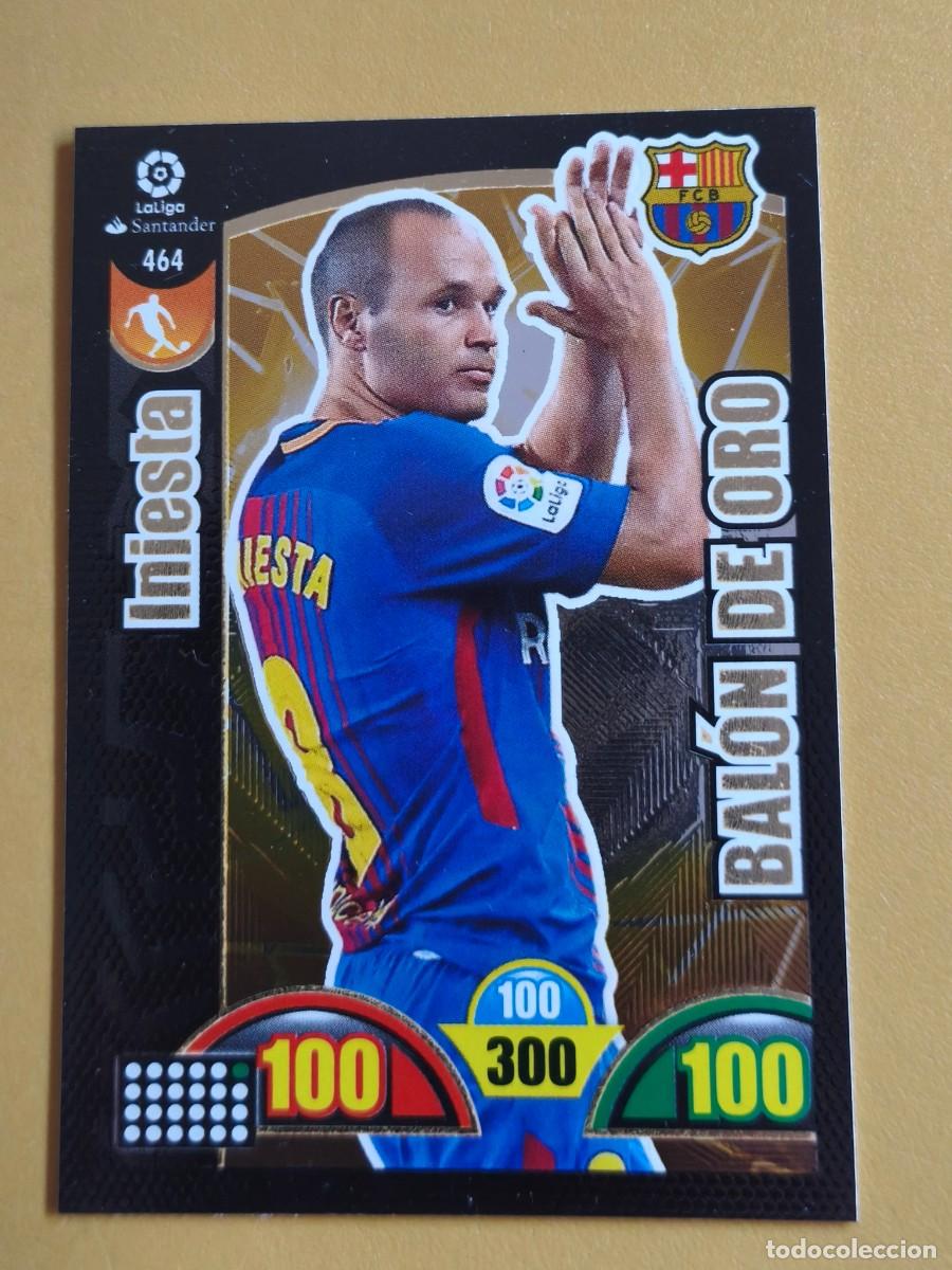 Cromos de f&uacute;tbol: iniesta, 2017 18 balon oro - Foto 1