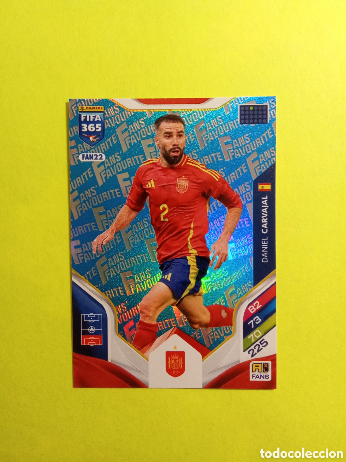 Football Stickers: CROMO FAN 22 CARVAJAL ESPA&Ntilde;A AZUL BLUE FAN FAVOURITE FIFA 365 2026 ADRENALYN 25-26