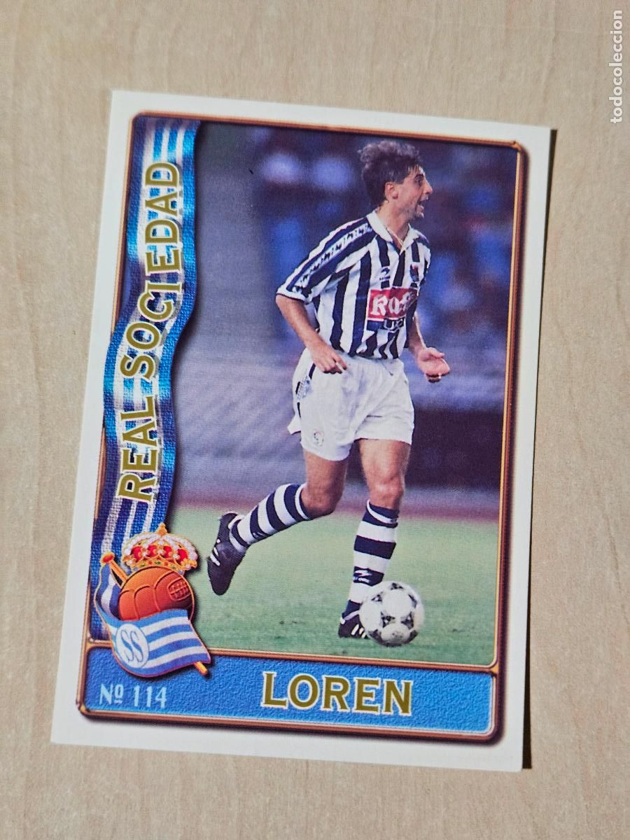 Cromos de F&uacute;tbol: N&ordm; 114 LOREN - MUNDICROMO 96 97 FICHAS DE LA LIGA - REAL SOCIEDAD