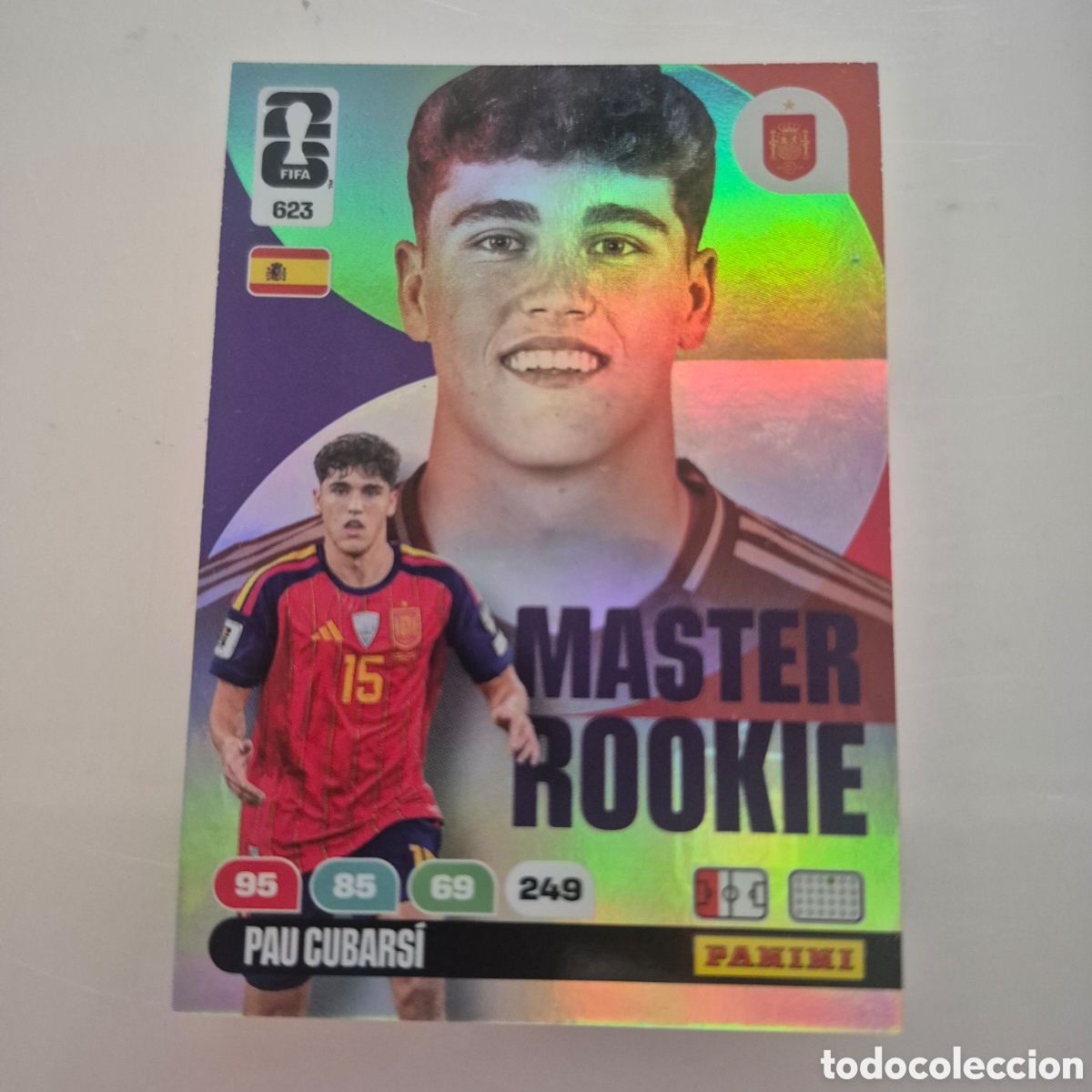 Fu&szlig;ball-Sticker: ADRENALYN FIFA WORLD CUP 2026 MASTER ROOKIE PAU CUBARSI - 623 ESPA&Ntilde;A