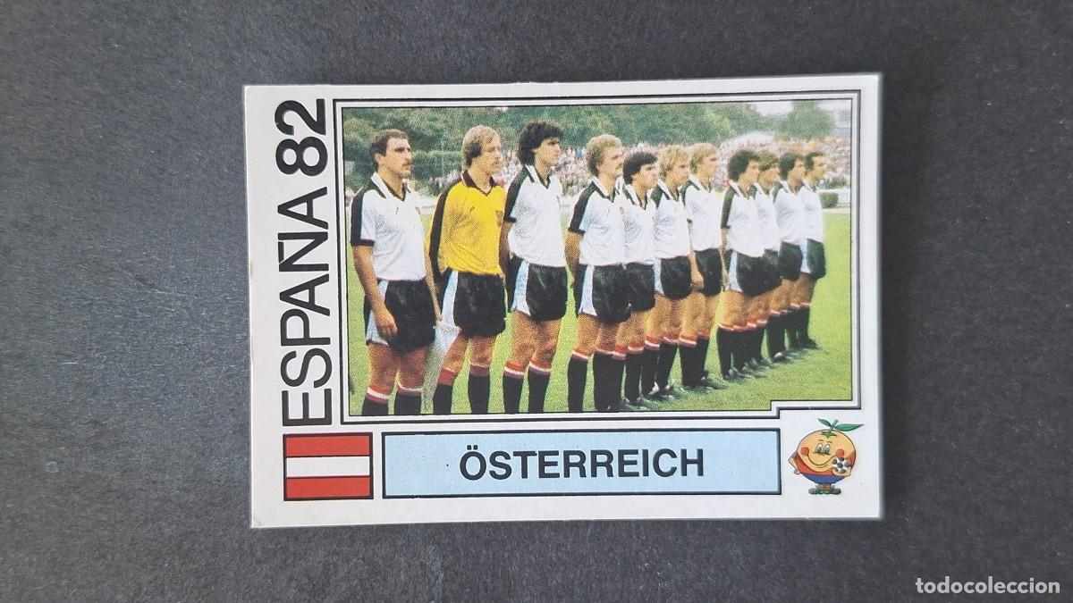 Cromos de F&uacute;tbol: L2 EQUIPO SELECCION AUSTRIA 129 MUNDIAL ESPA&Ntilde;A 1982 82 PANINI NUNCA PEGADO SIN PEGAR