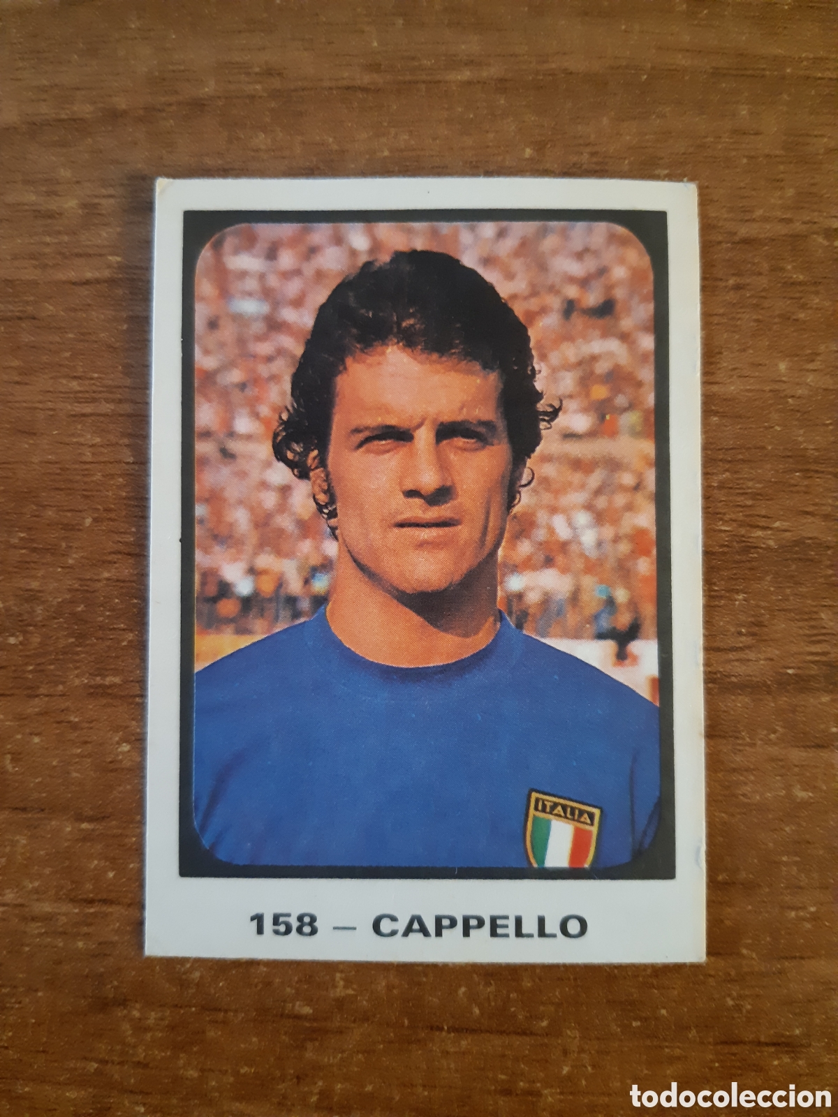 Cromos de Futebol: N&deg;158 Fabio Cappello (Italia) Mundial Munich 74 Ed. RU&Iacute;Z ROMERO 1974. Nunca pegado, sin pegar