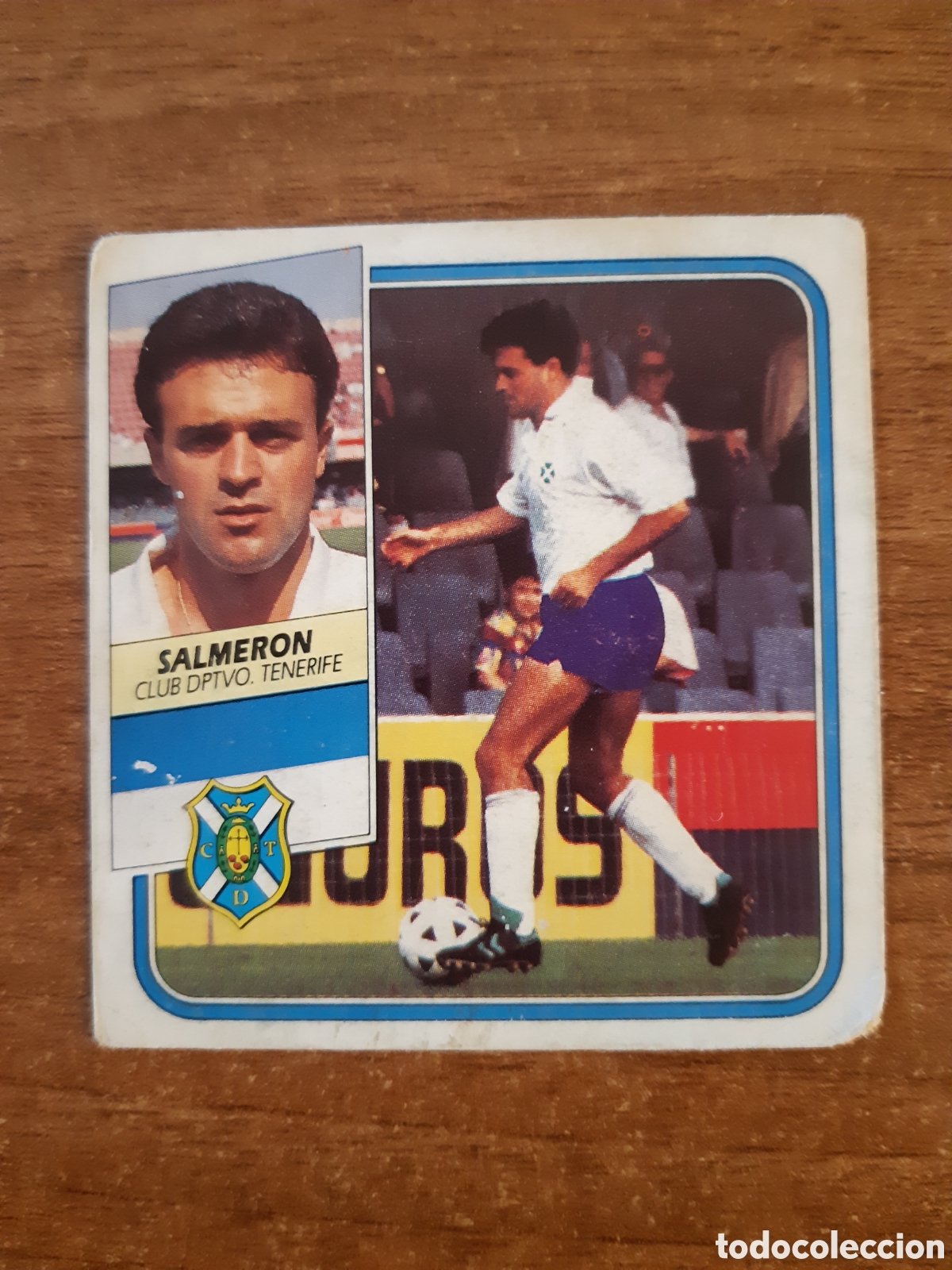 Fu&szlig;ball-Sticker: Coloca Salmer&oacute;n (Tenerife) Liga 89-90 ESTE. Nunca pegado, sin pegar