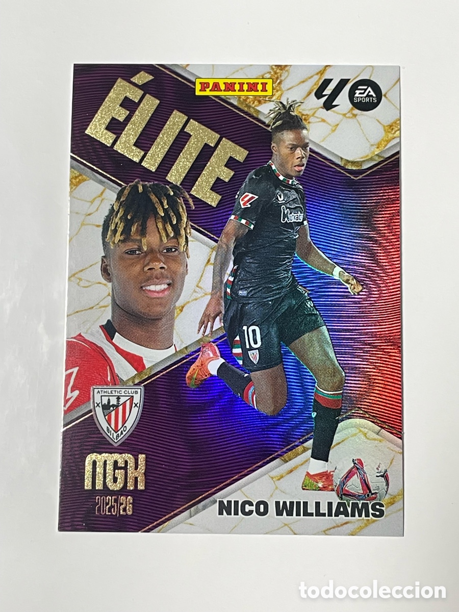 Cromos de F&uacute;tbol: Nico Williams Athletic de Bilbao Panini Megacracks 2025/26 Elite #13