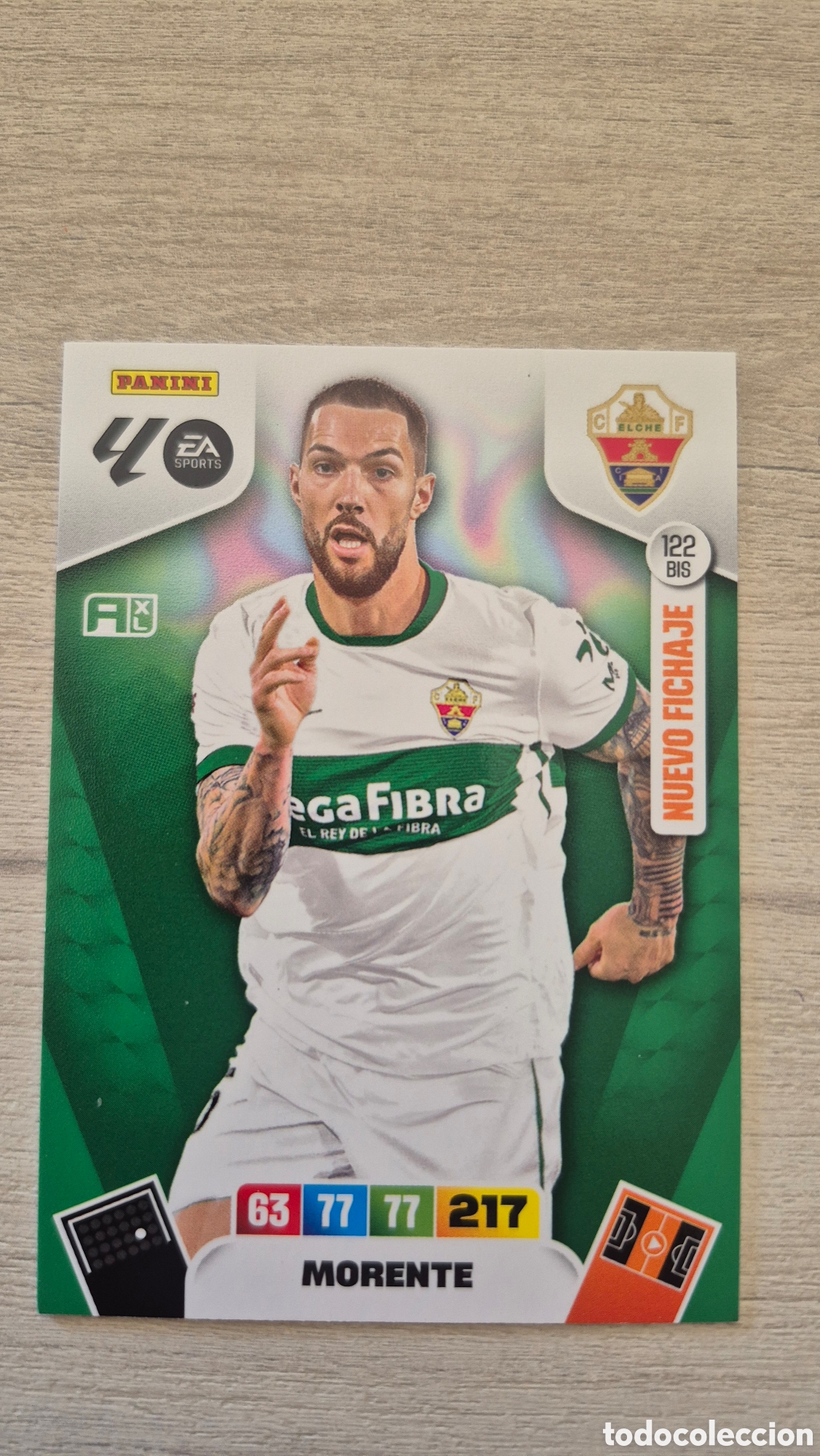 Cromos de F&uacute;tbol: N&deg;122Bis Elche Morente Adrenalyn 25/26