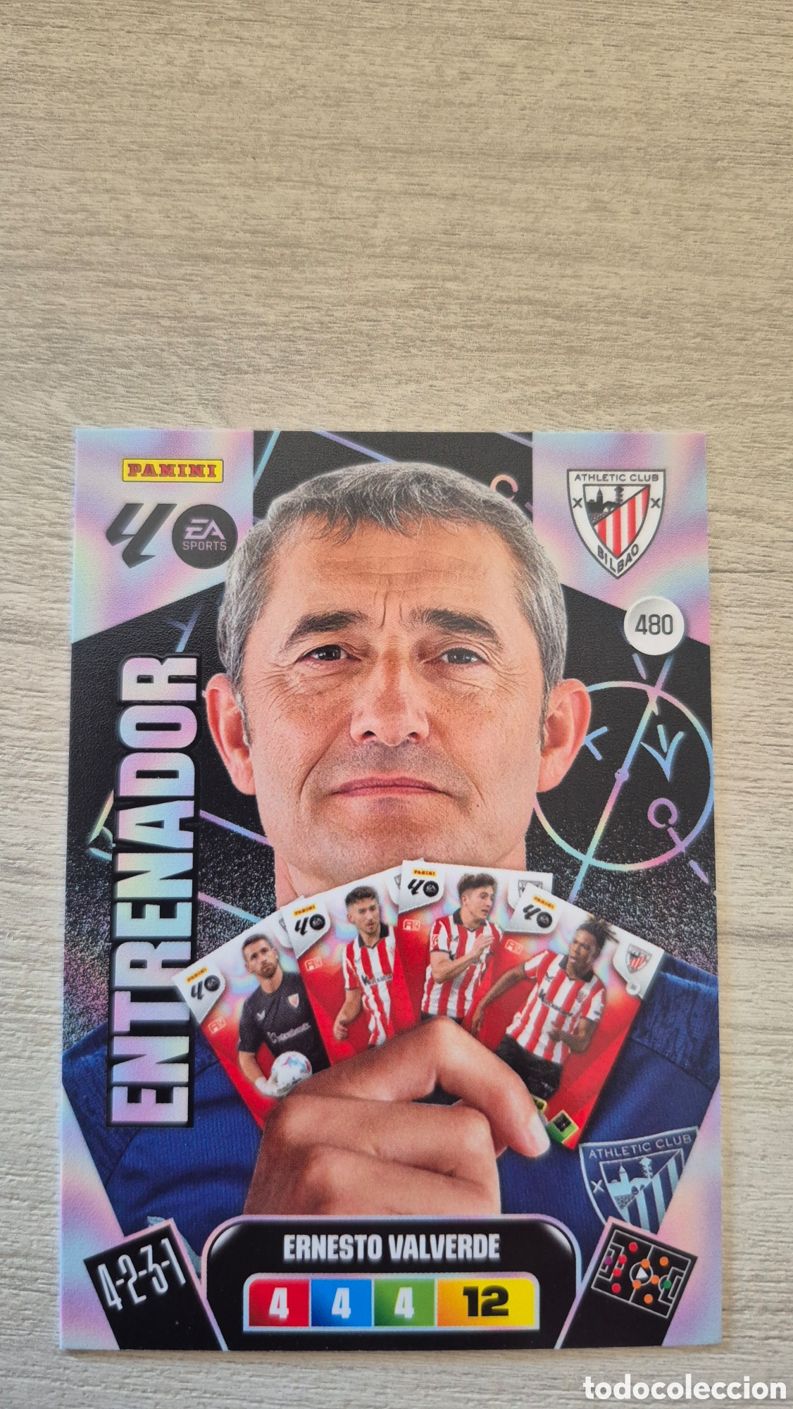 Cromos de F&uacute;tbol: N&deg;480 Athletic Bilbao Ernesto Valverde Adrenalyn 25/26