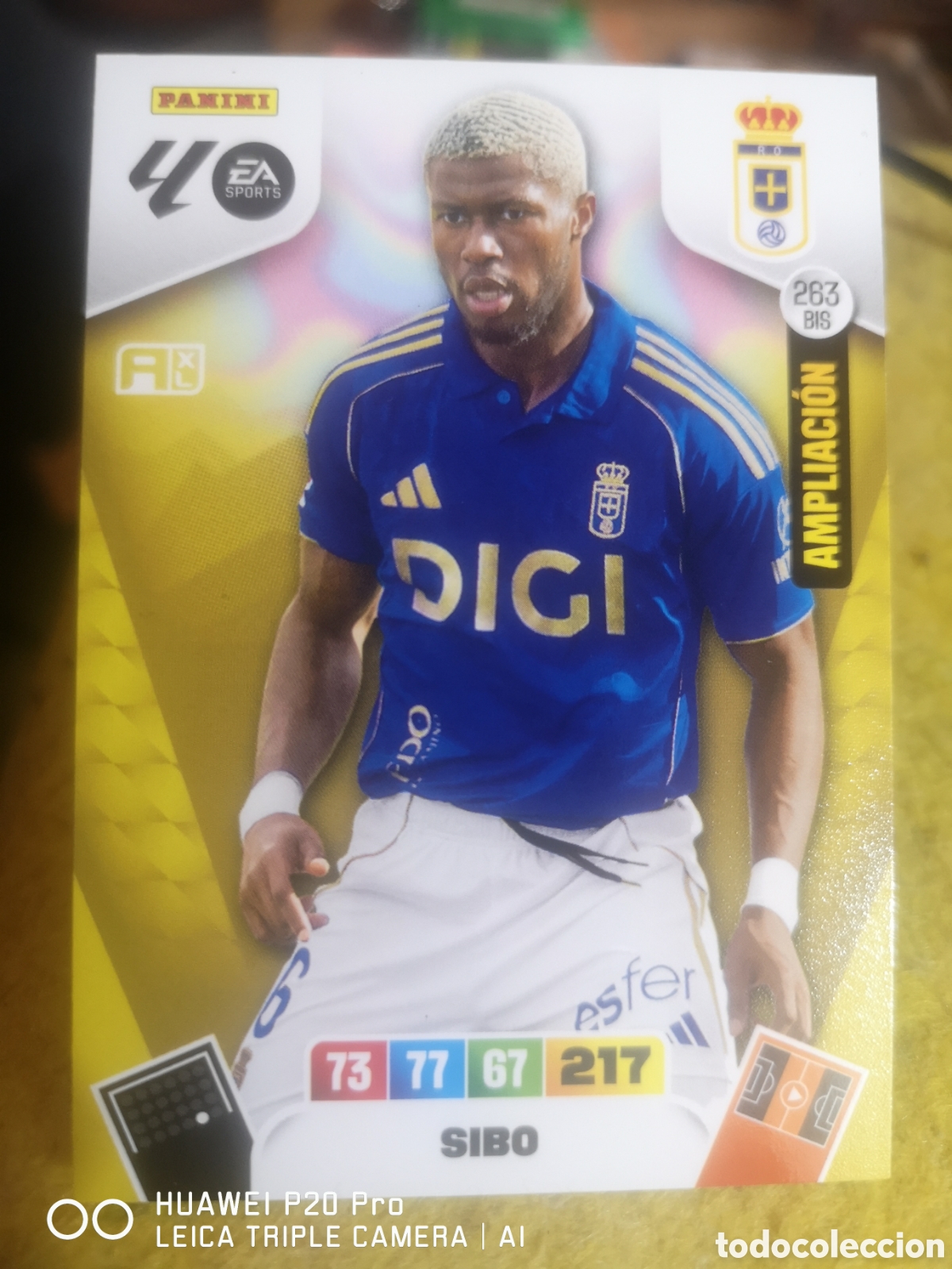 Cromos de F&uacute;tbol: ADRENALYN 2025 2026 SIBO AMPLIACION 263 BIS OVIEDO