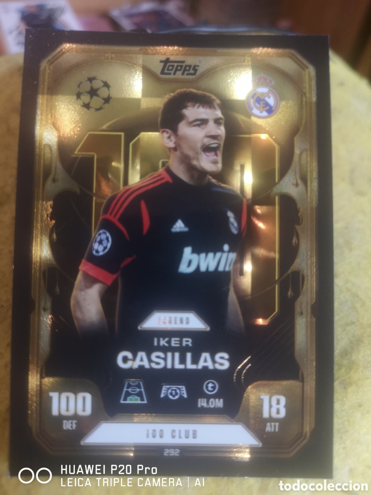 Cromos de F&uacute;tbol: MATCH ATTAX EXTRA 2025 2026 IKER CASILLAS LEGEND 100 CLUB REAL MADRID 292