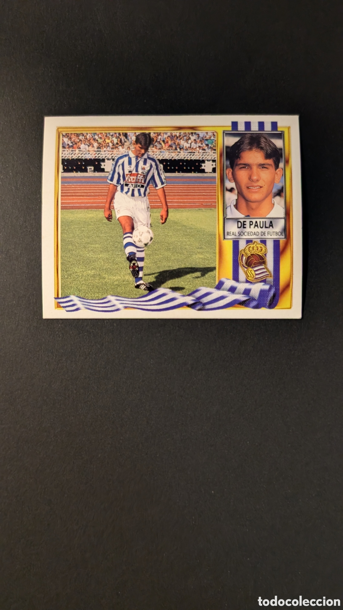 Cromos de F&uacute;tbol: DE PAULA REAL SOCIEDAD FICHAJE 12 LIGA ESTE 1995/96 95 96 NUNCA PEGADO SIN PEGAR
