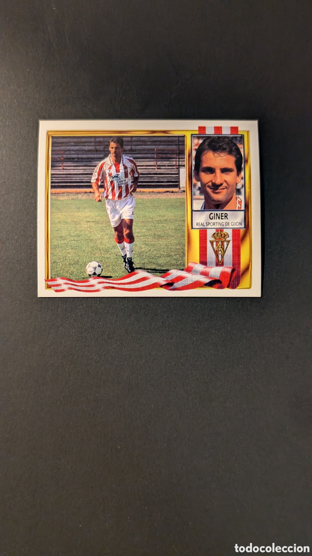 Cromos de F&uacute;tbol: GINER SPORTING GIJON FICHAJE 15 LIGA ESTE 1995/96 95 96 NUNCA PEGADO SIN PEGAR