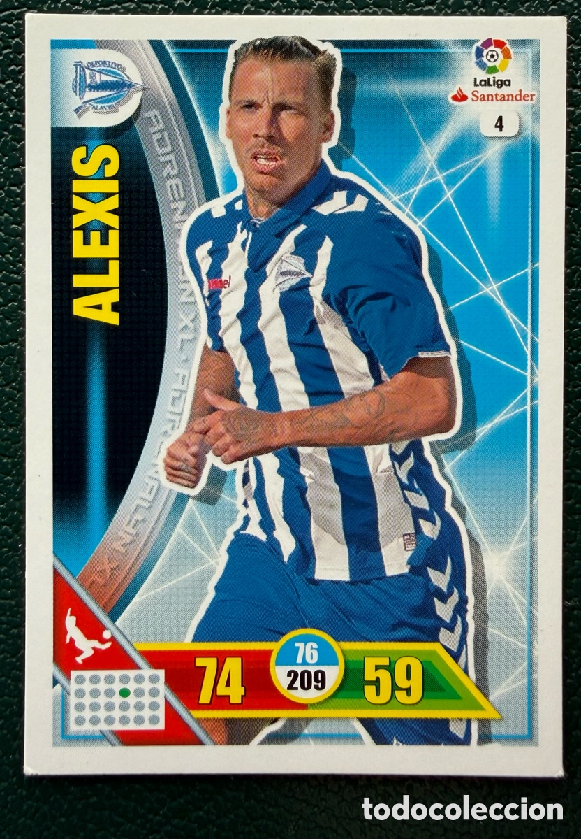 Cromos de F&uacute;tbol: 4 ALEXIS DEPORTIVO ALAVES FICHAS ALBUM ADRENALYN XL 2016 2017 16 17