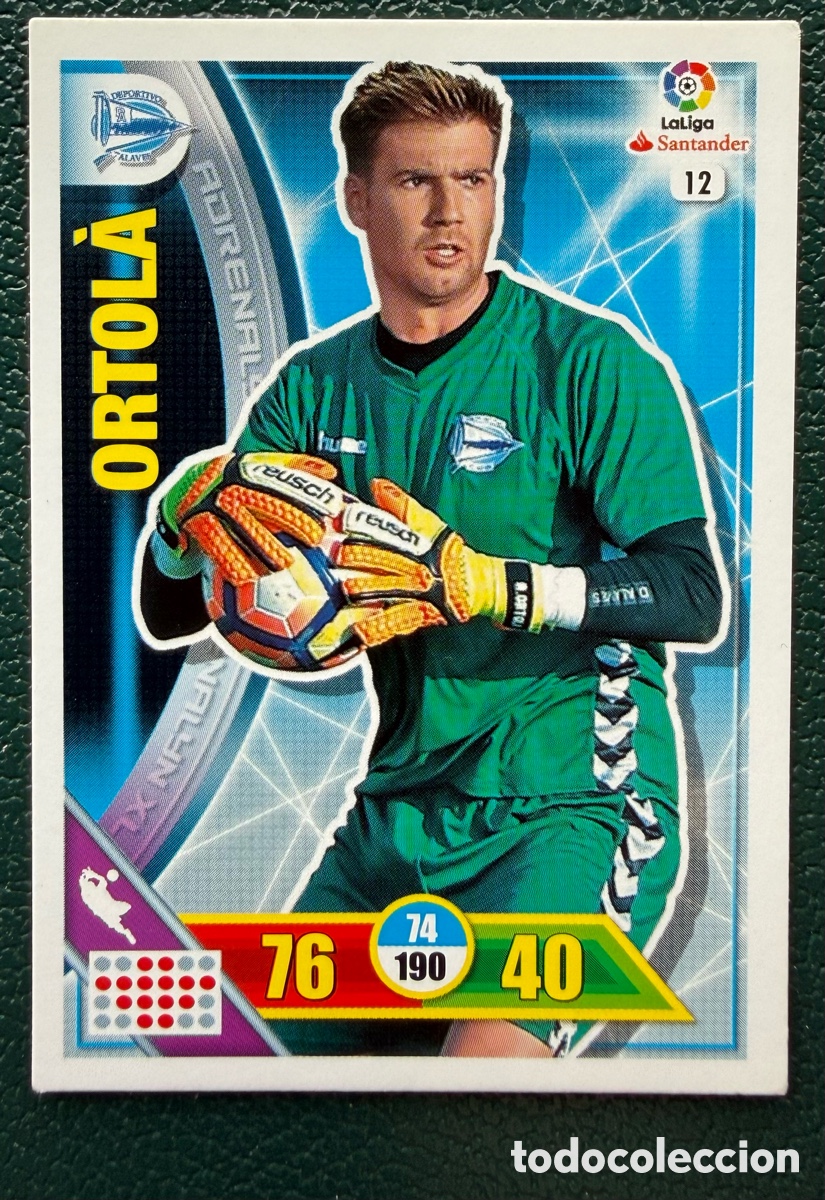 Cromos de Futebol: 12 ORTOLA DEPORTIVO ALAVES FICHAS ALBUM ADRENALYN XL 2016 2017 16 17