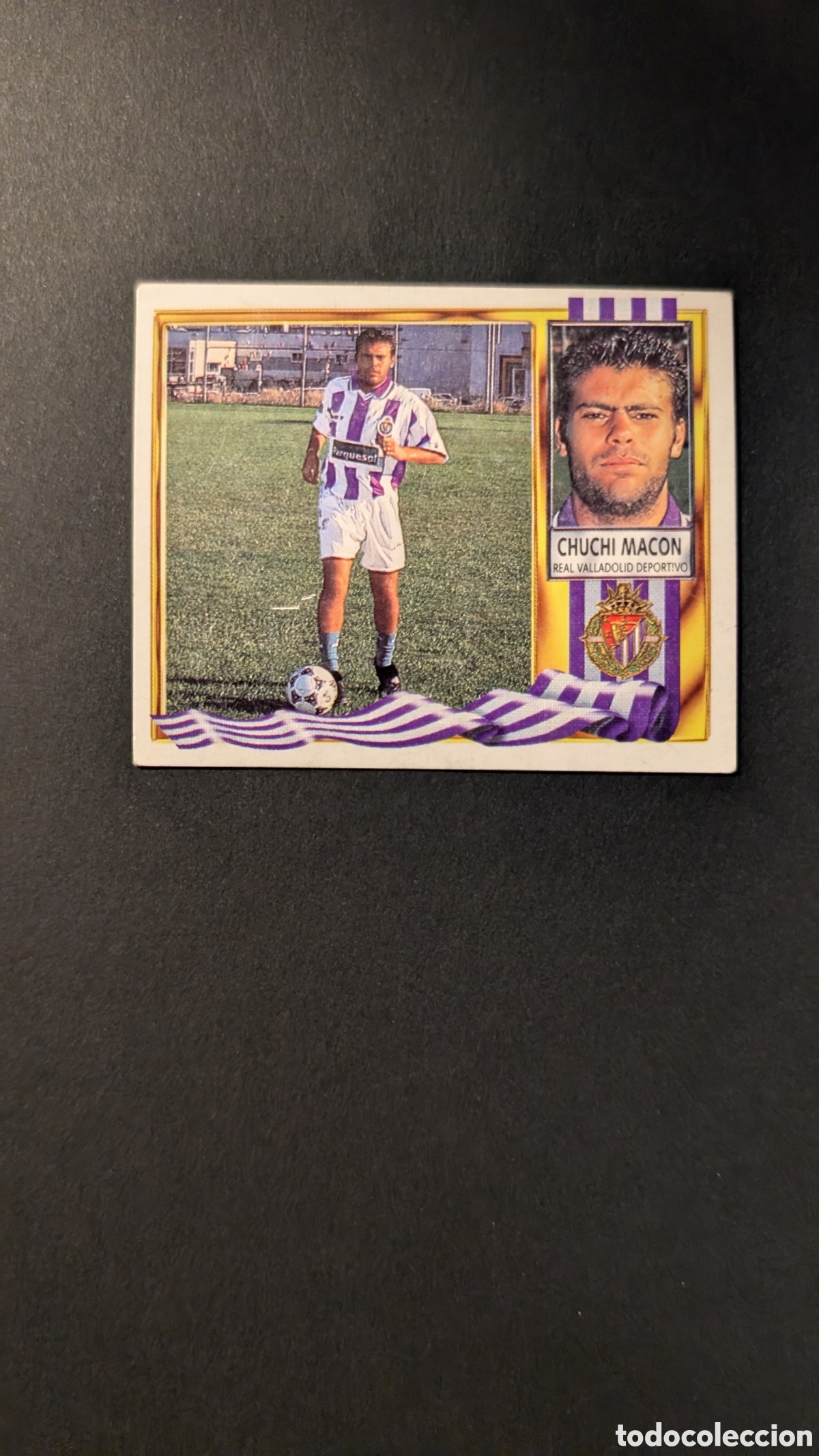 Fu&szlig;ball-Sticker: CHUCHI MACON VALLADOLID VERSION PARQUESOL LIGA ESTE 1995/96 95 96 NUNCA PEGADO SIN PEGAR
