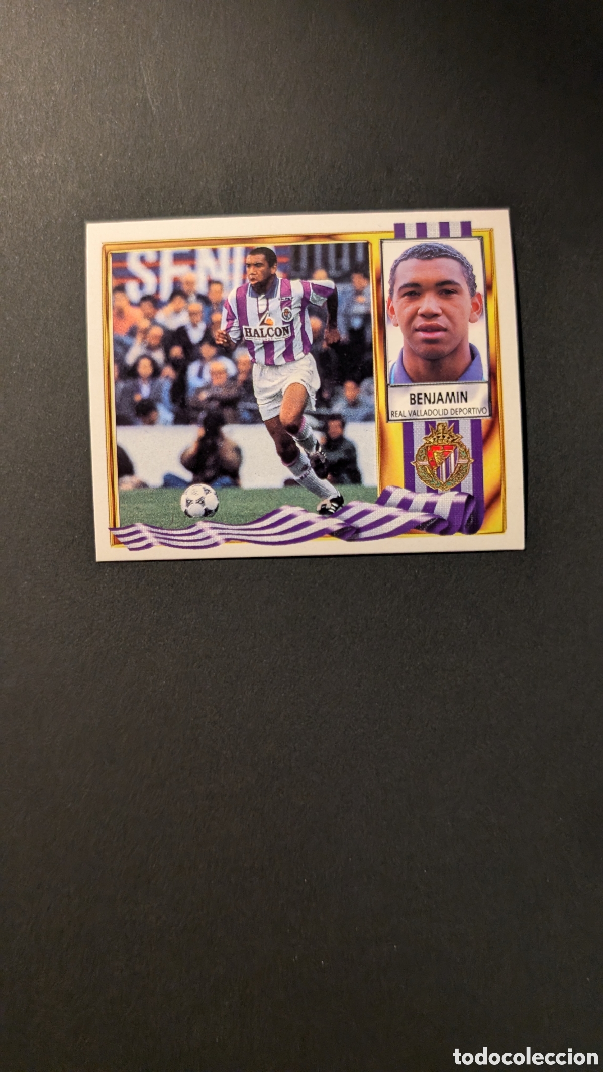 Fu&szlig;ball-Sticker: BENJAMIN VALLADOLID VERSION HALCON LIGA ESTE 1995/96 95 96 NUNCA PEGADO SIN PEGAR