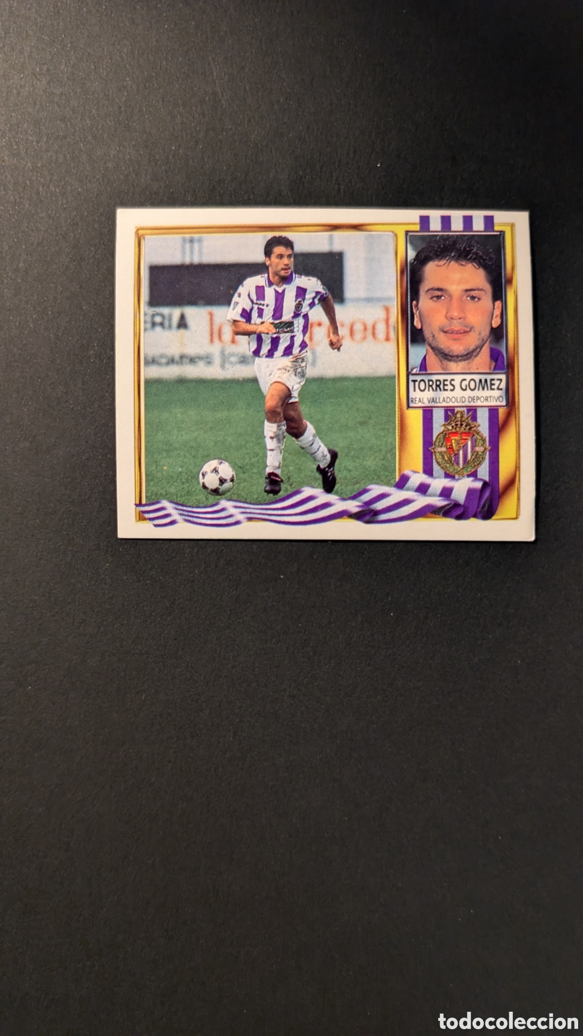 Fu&szlig;ball-Sticker: TORRES GOMEZ VALLADOLID VERSION HALCON LIGA ESTE 1995/96 95 96 NUNCA PEGADO SIN PEGAR