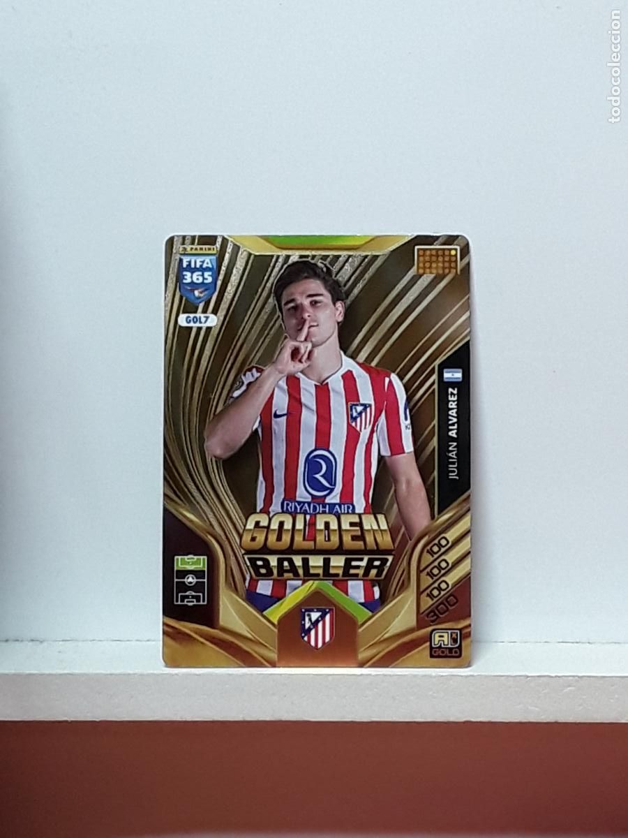Cromos de F&uacute;tbol: FIFA 365 ADRENALYN 2025 2026 25 26 ALBUM PANINI LIGA N GOL7 GOL 7 ATLETICO MADRID GOLDEN ALVAREZ