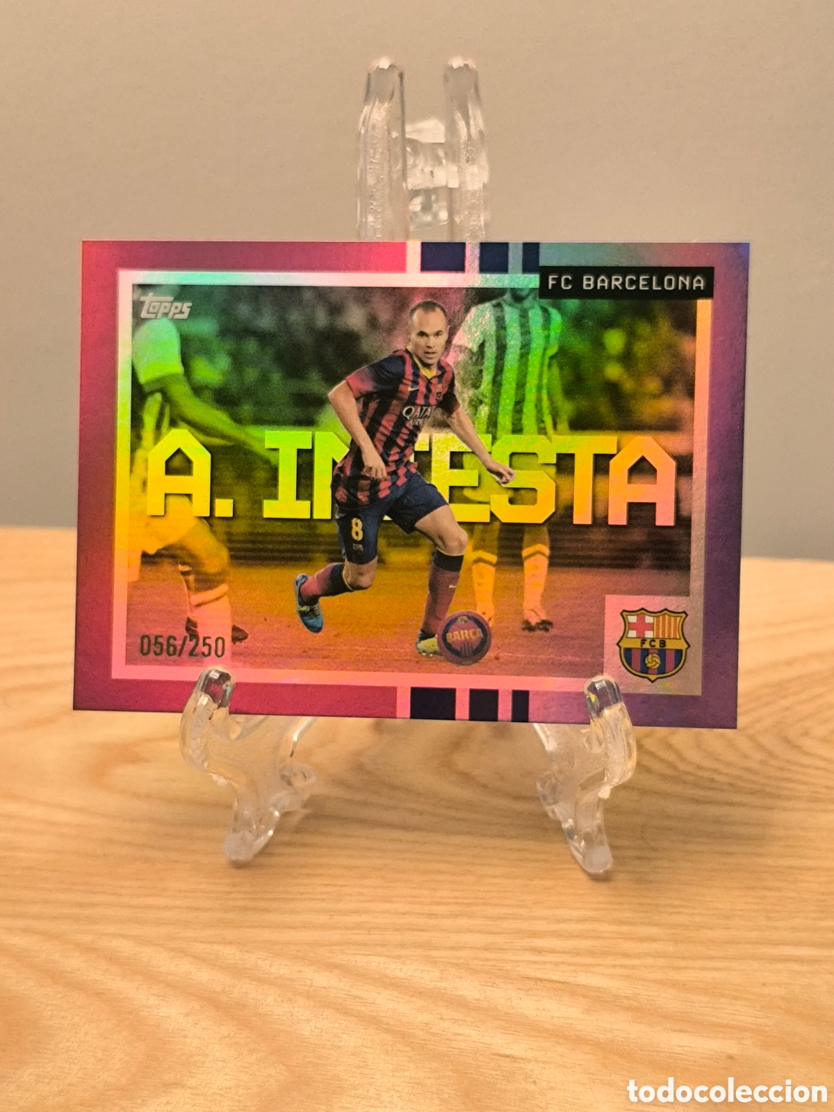 Cromos de F&uacute;tbol: Andr&eacute;s Iniesta Topps numerada /250