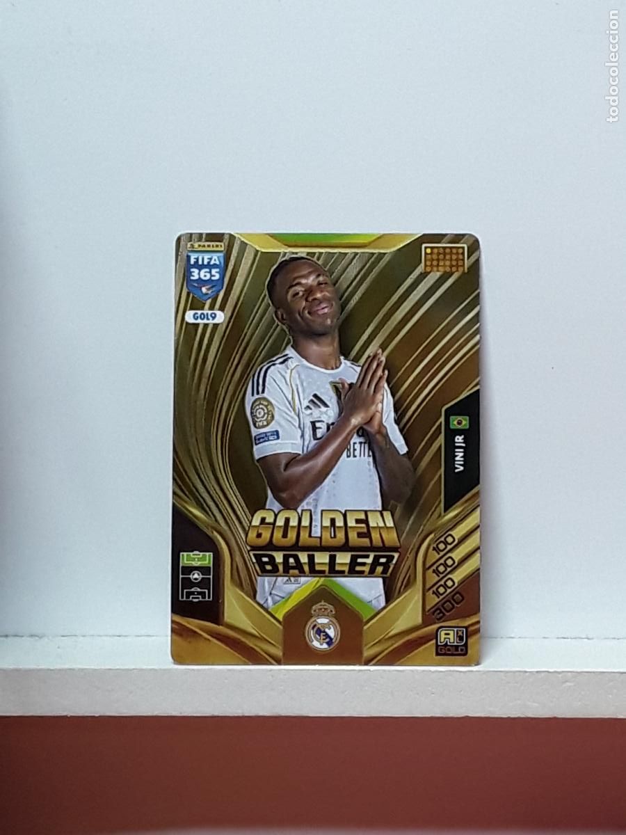 Cromos de F&uacute;tbol: FIFA 365 ADRENALYN 2025 2026 25 26 ALBUM PANINI LIGA N GOL9 GOL 9 REAL MADRID GOLDEN VINI VINICIUS