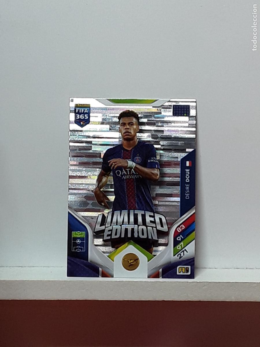 Cromos de F&uacute;tbol: FIFA 365 ADRENALYN 2025 2026 25 26 ALBUM PANINI LIGA N PARIS SAINT-GERMAIN LIMITADA DESIRE DOUE